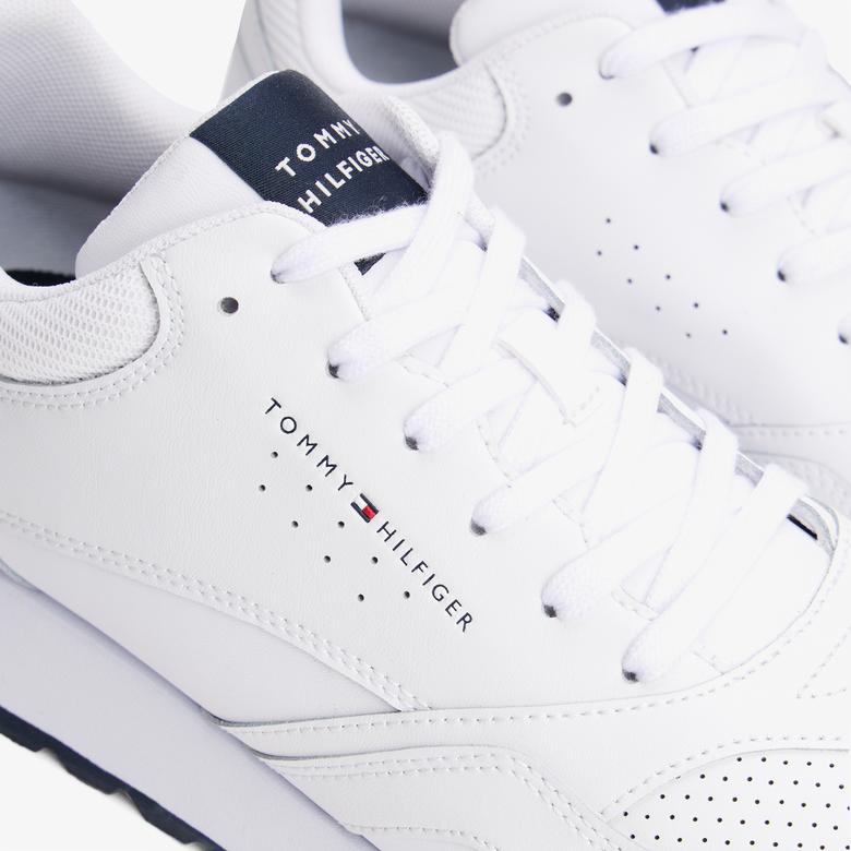 Tommy Hilfiger New Runner Eva Leather Essential Erkek Beyaz Sneaker