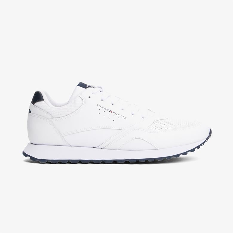 Tommy Hilfiger New Runner Eva Leather Essential Erkek Beyaz Sneaker