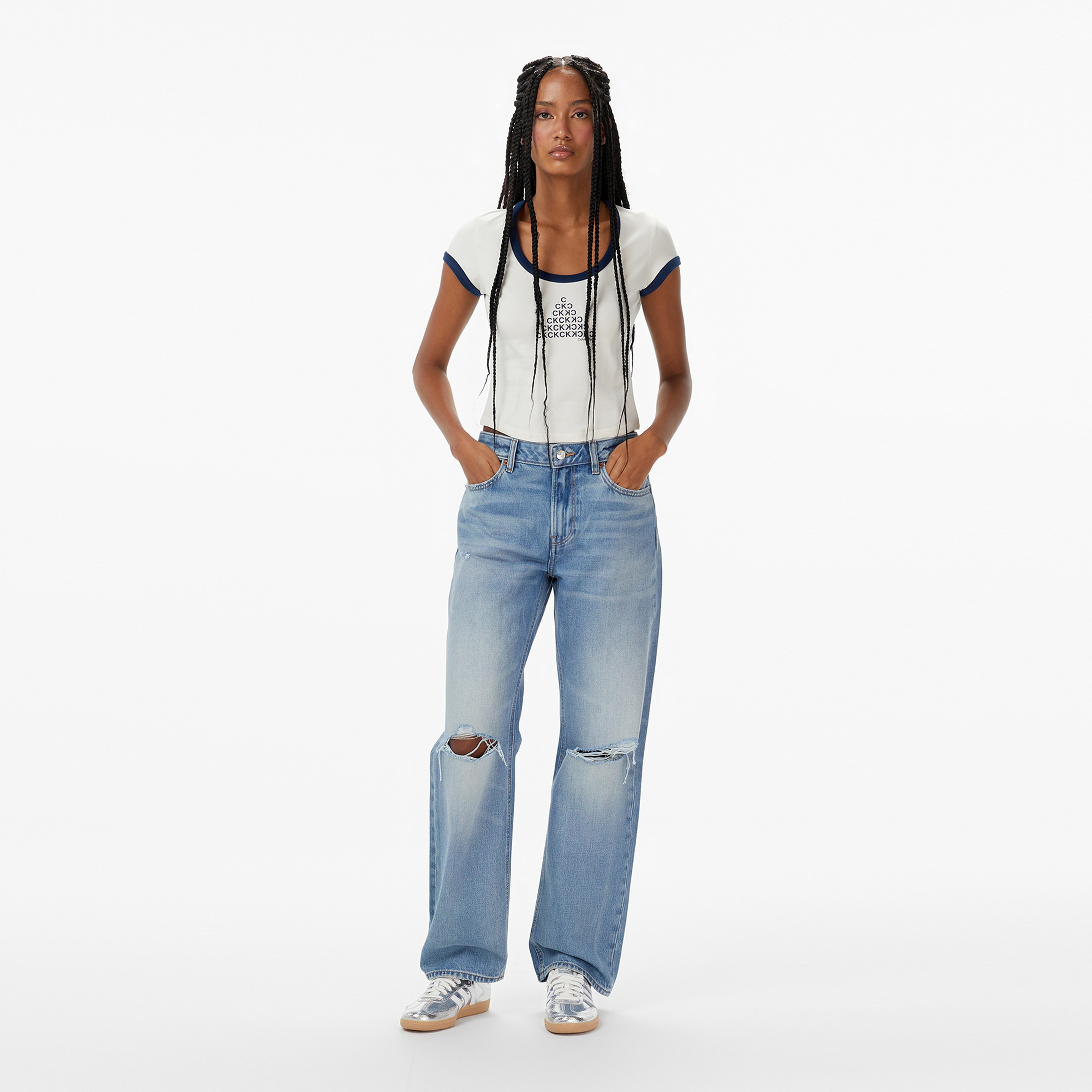 Calvin Klein Graphic Kadın Beyaz T-Shirt