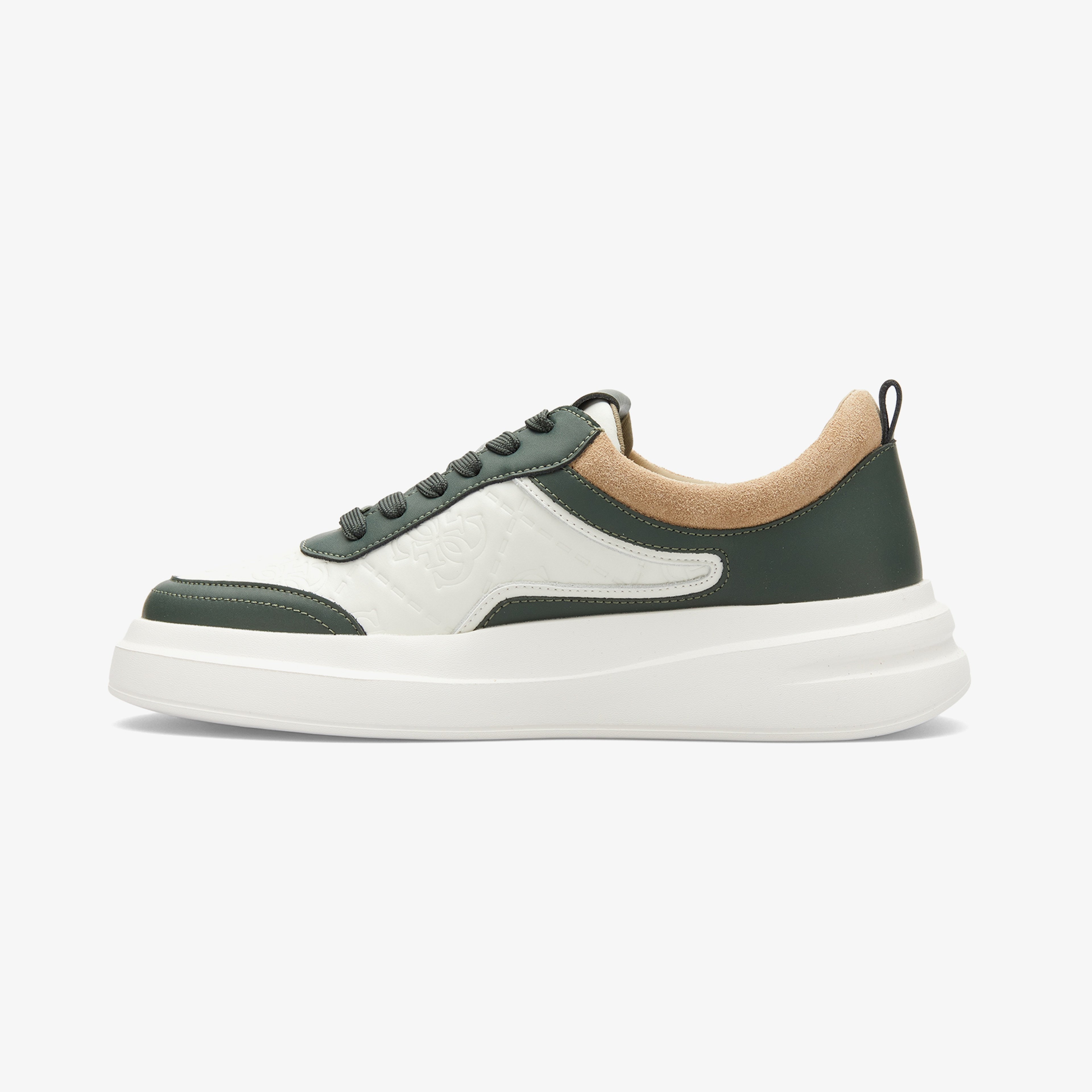 Guess Elbano Deri Erkek Beyaz Sneaker
