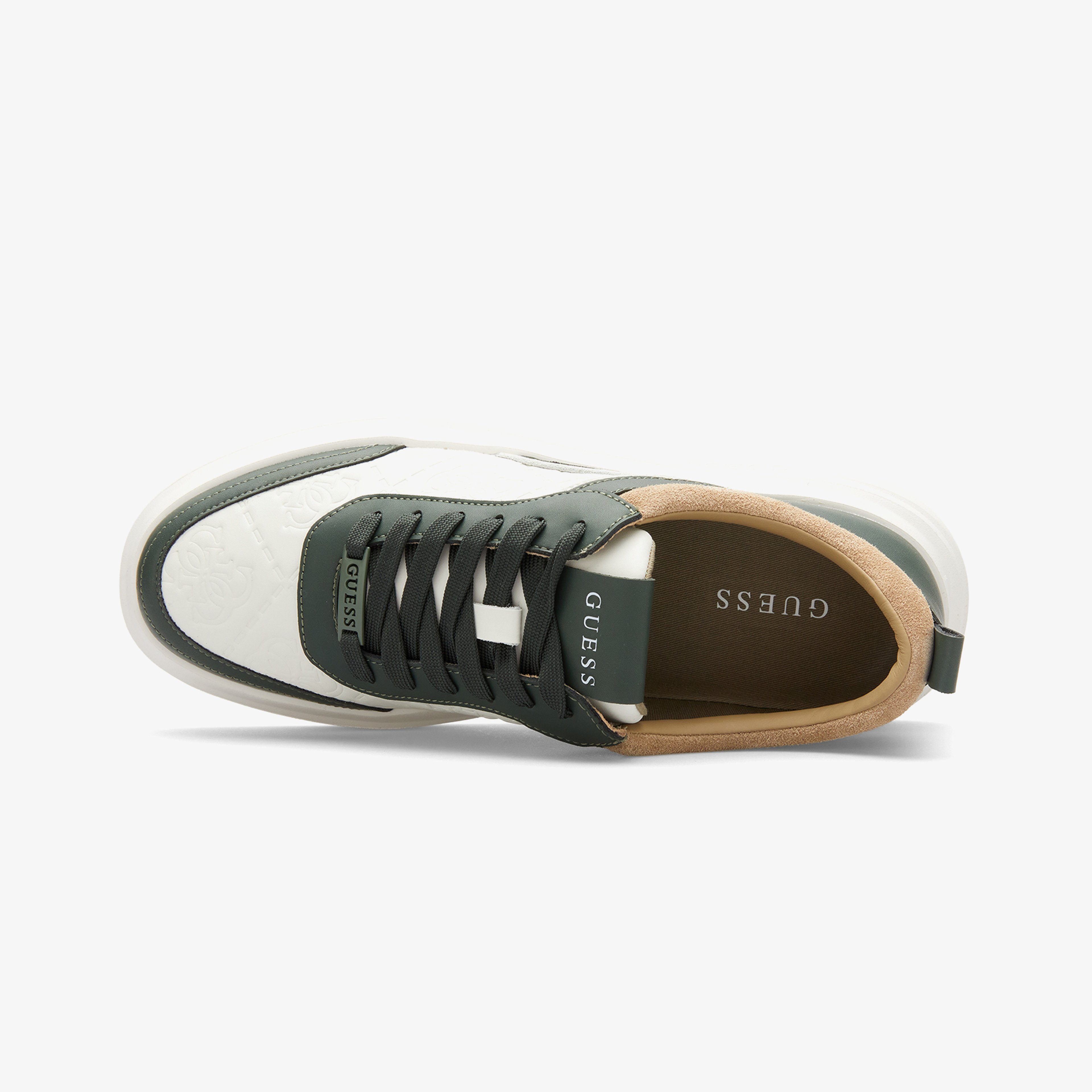 Guess Elbano Deri Erkek Beyaz Sneaker