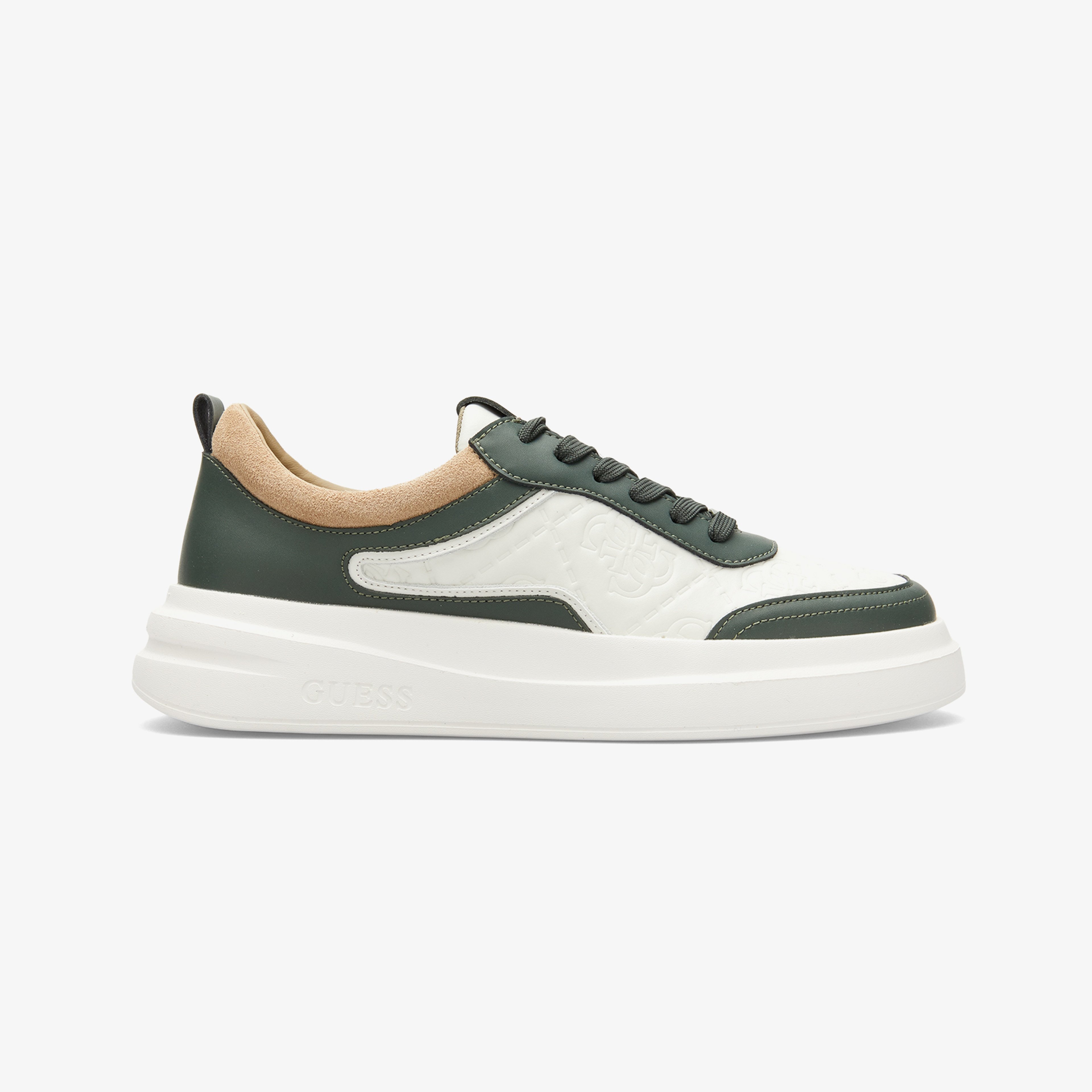 Guess Elbano Deri Erkek Beyaz Sneaker