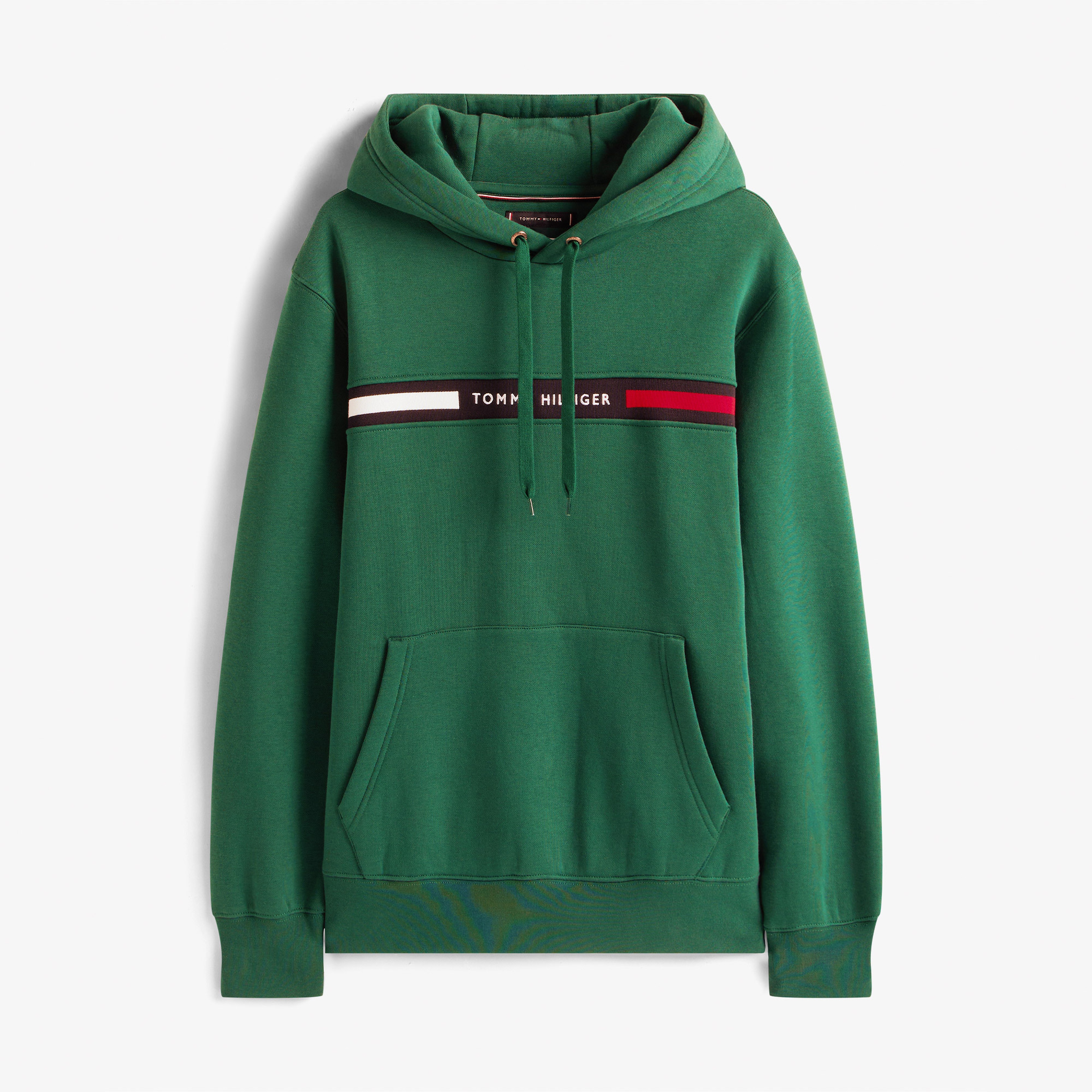 Tommy Hilfiger Chest Insert Erkek Yeşil Hoodie