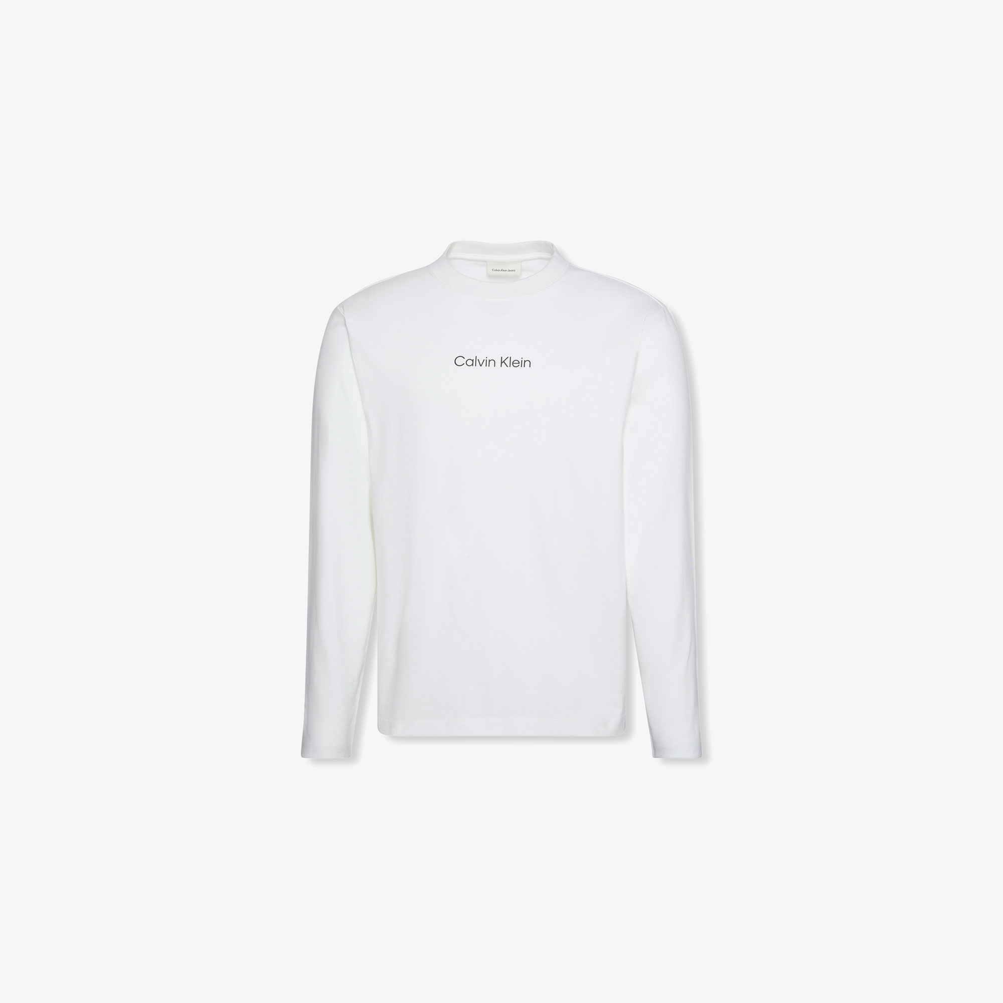Calvin Klein Standard Logo Crew Erkek Beyaz T-Shirt