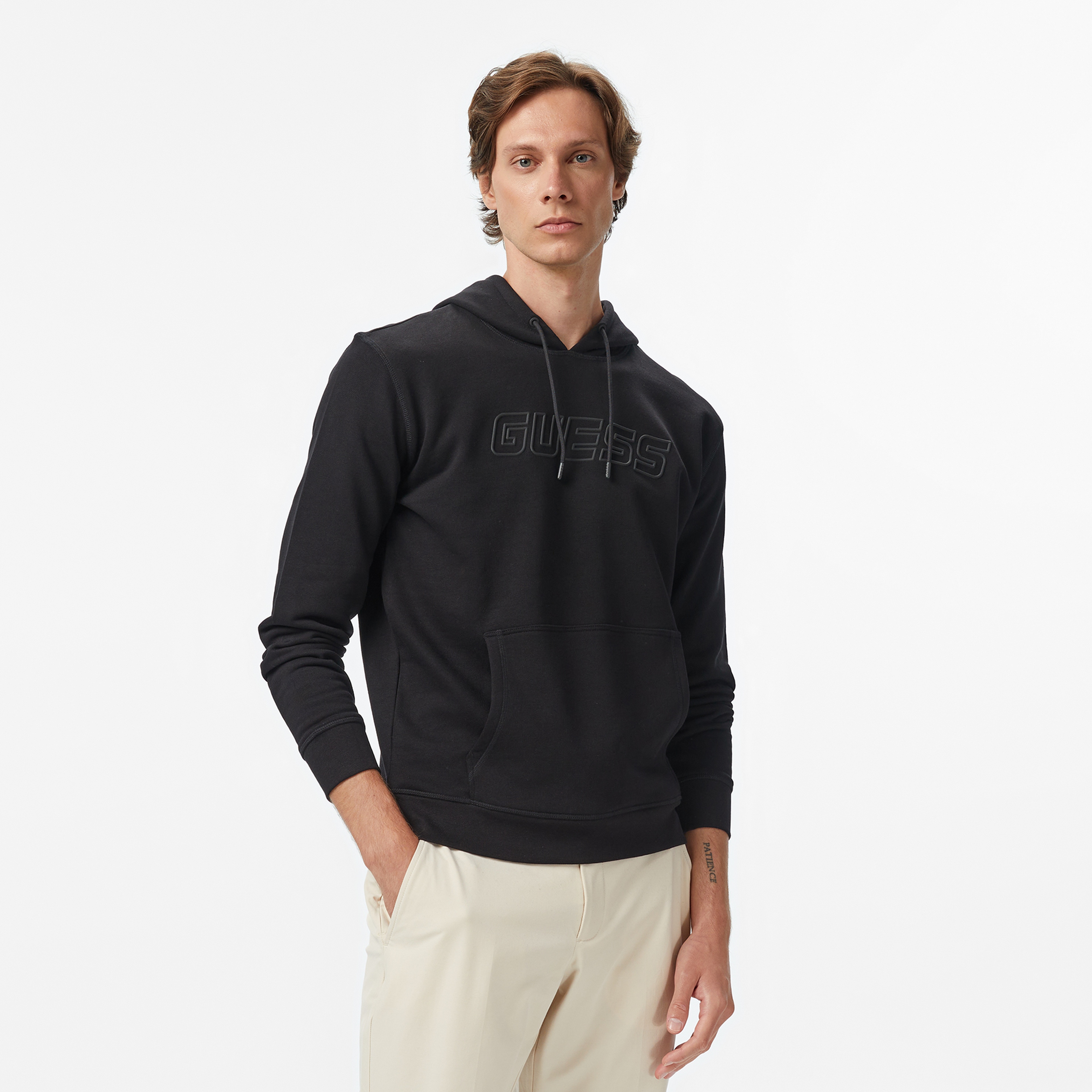 Guess Aldwin Erkek Siyah Sweatshirt