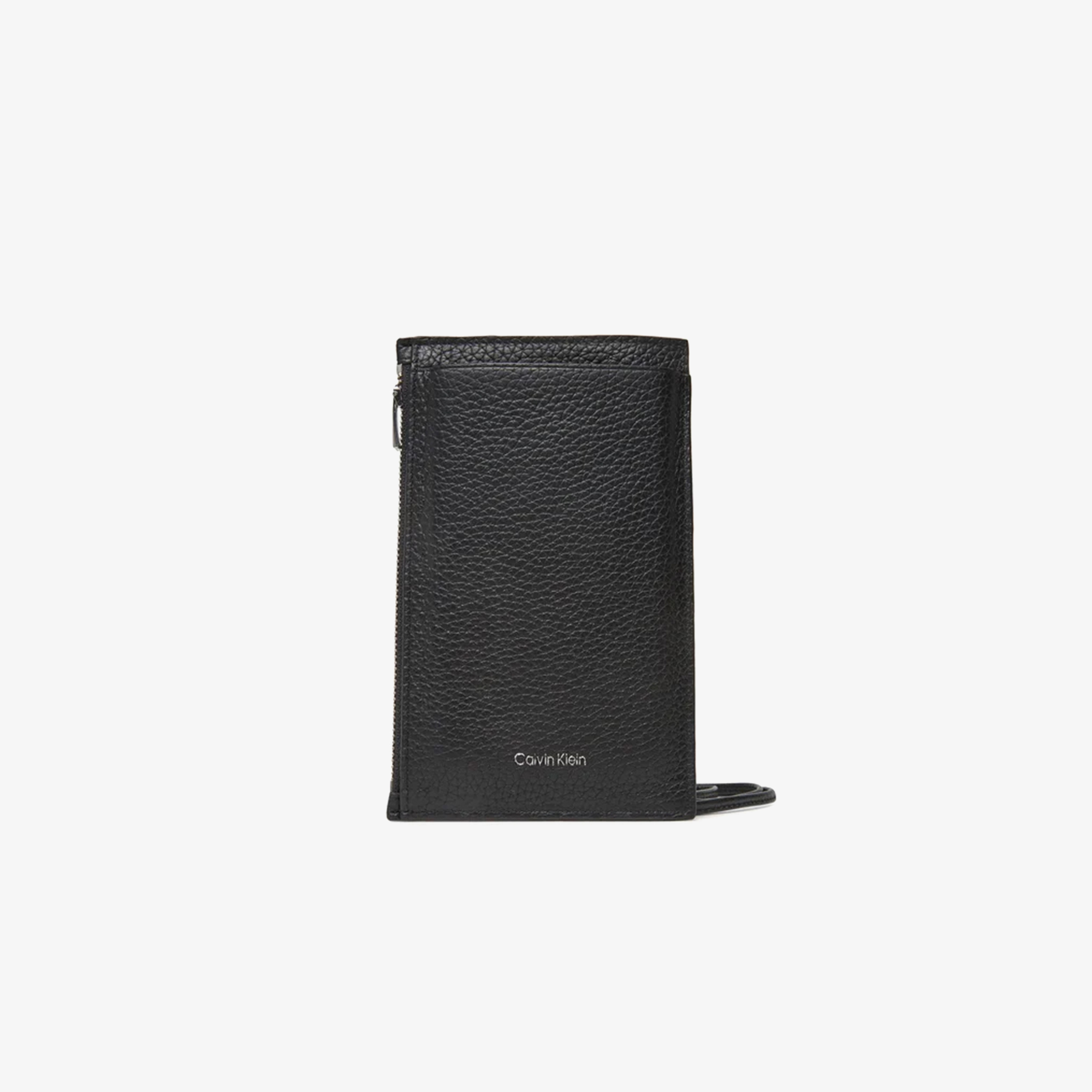 Calvin Klein Foil Emboss Phone Crossbody Erkek Siyah El Çantası