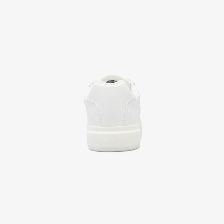 Calvin Klein Basket Lace Up Lth Aop Kadın Beyaz Spor Ayakkabı