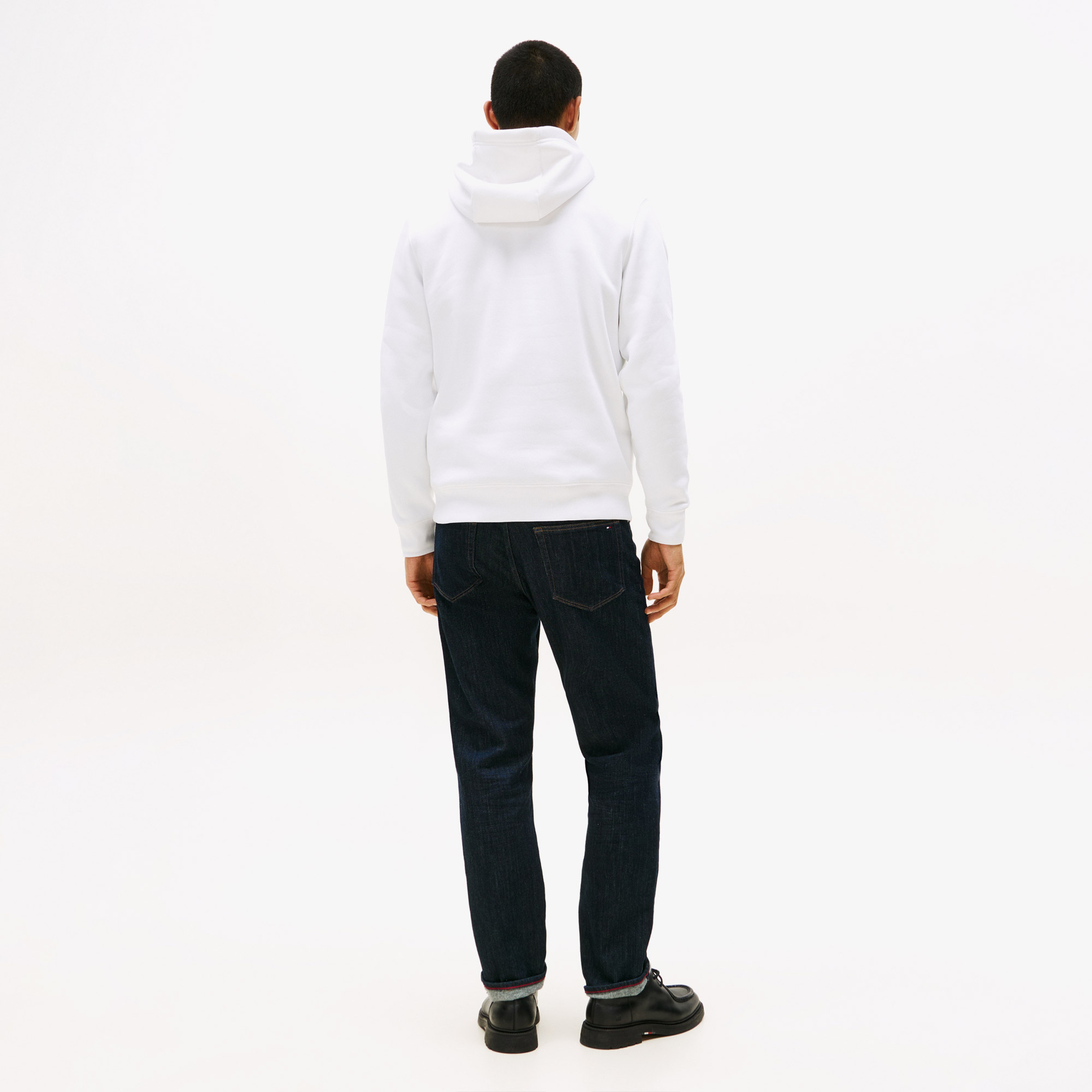 Tommy Hilfiger Oval Graphic Erkek Beyaz Hoodie