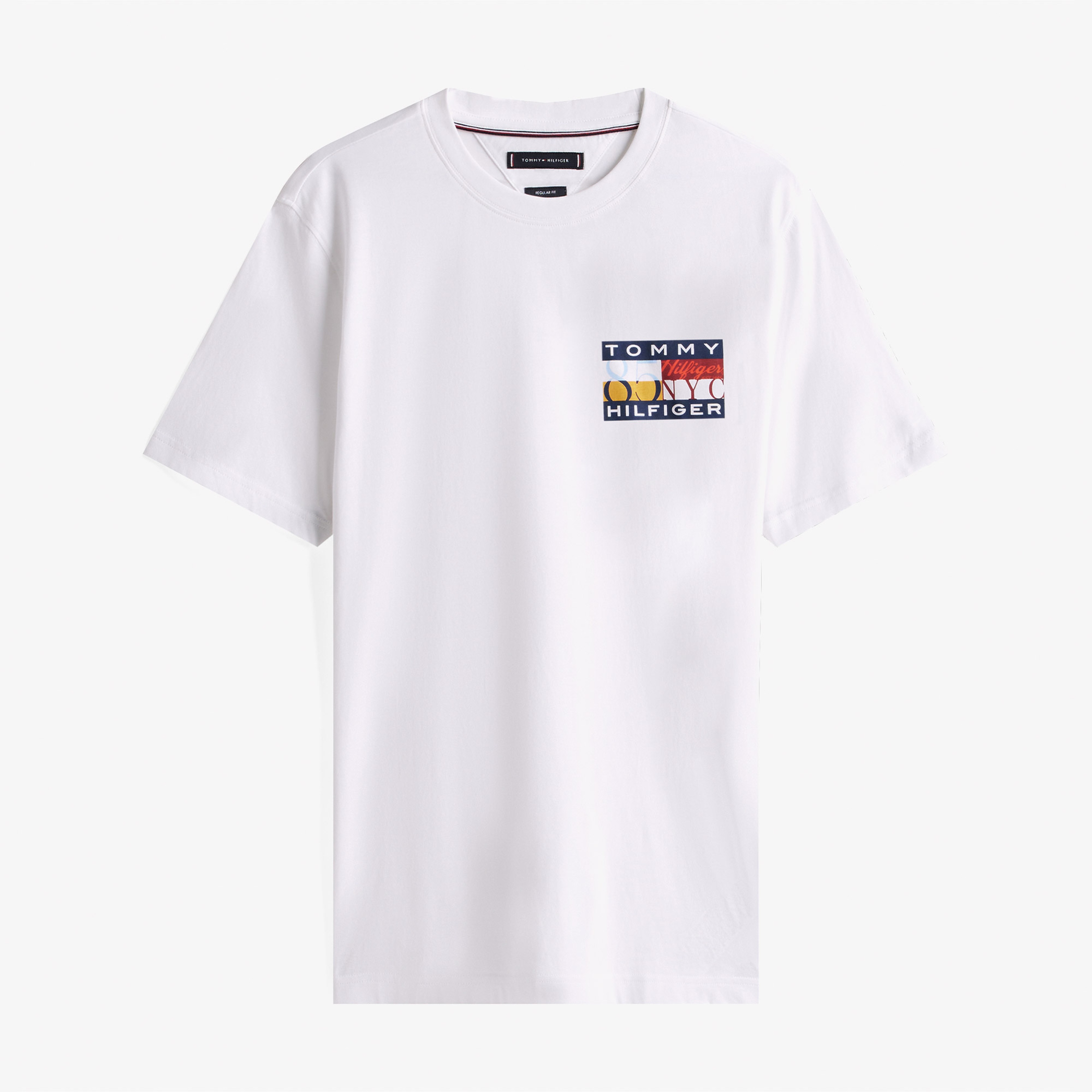 Tommy Hilfiger Colour Flag Erkek Beyaz T-Shirt