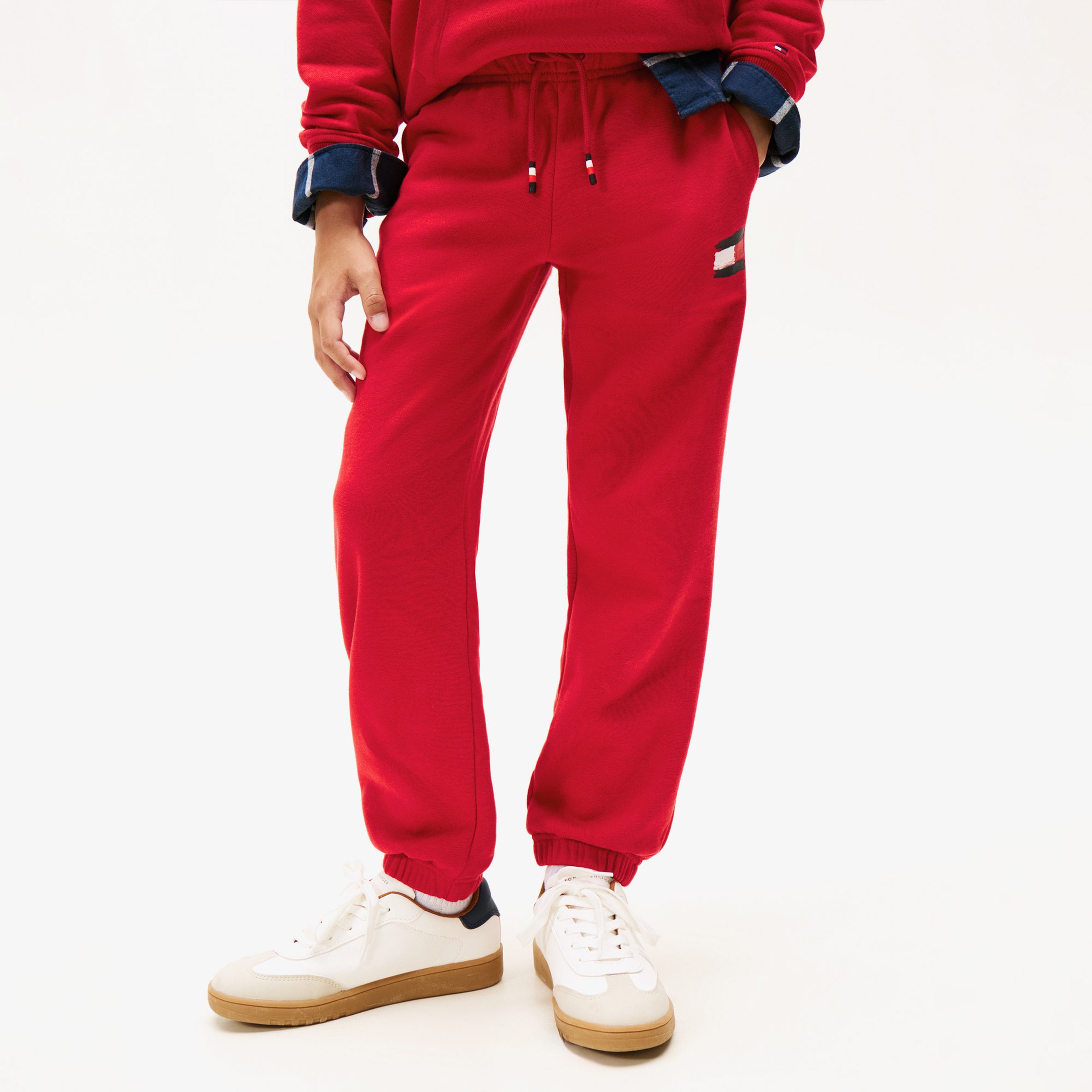 Tommy Hilfiger Flag Çocuk Kırmızı Eşofman Altı