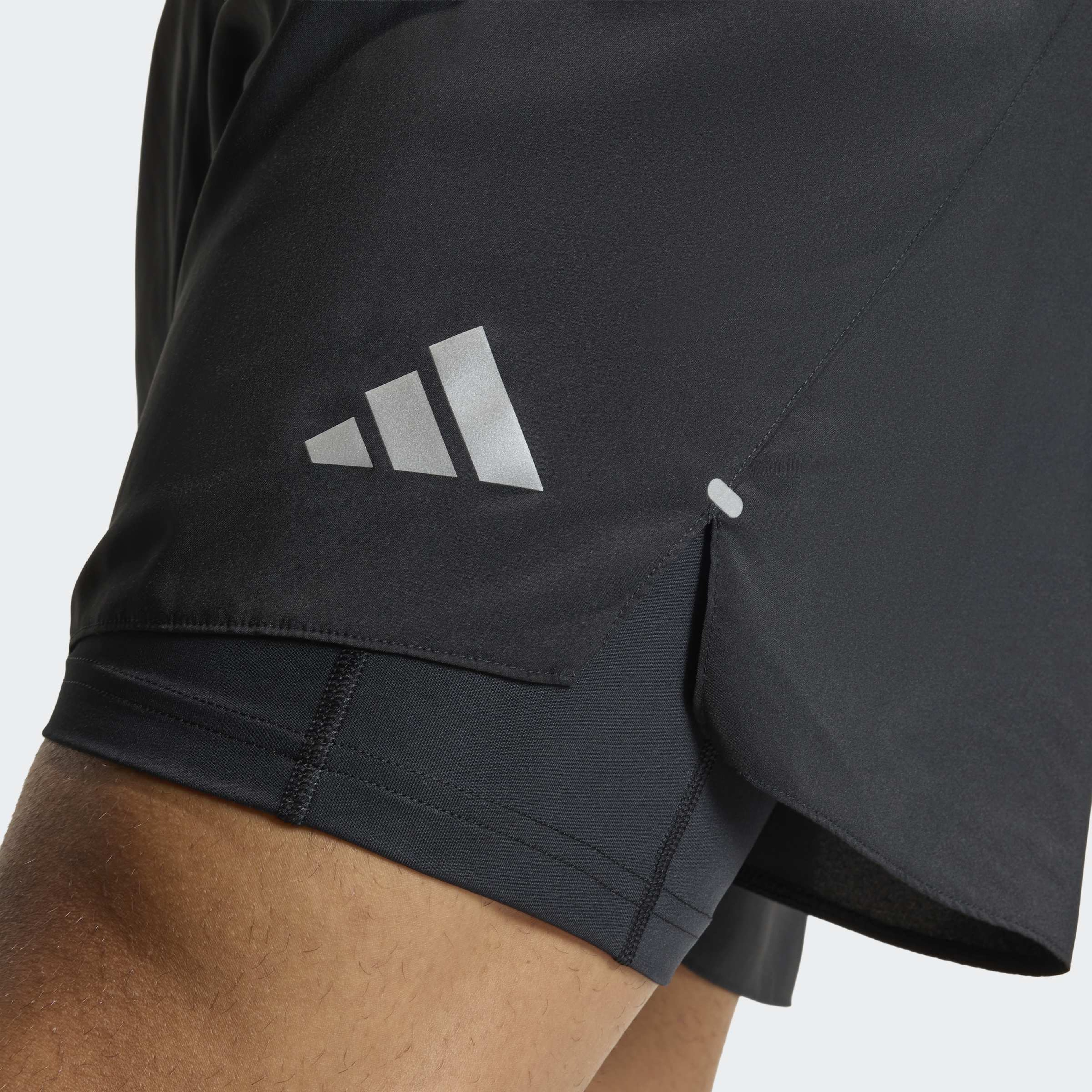 adidas Adi365 Running Essentials 2in1 Erkek Siyah Koşu Şortu