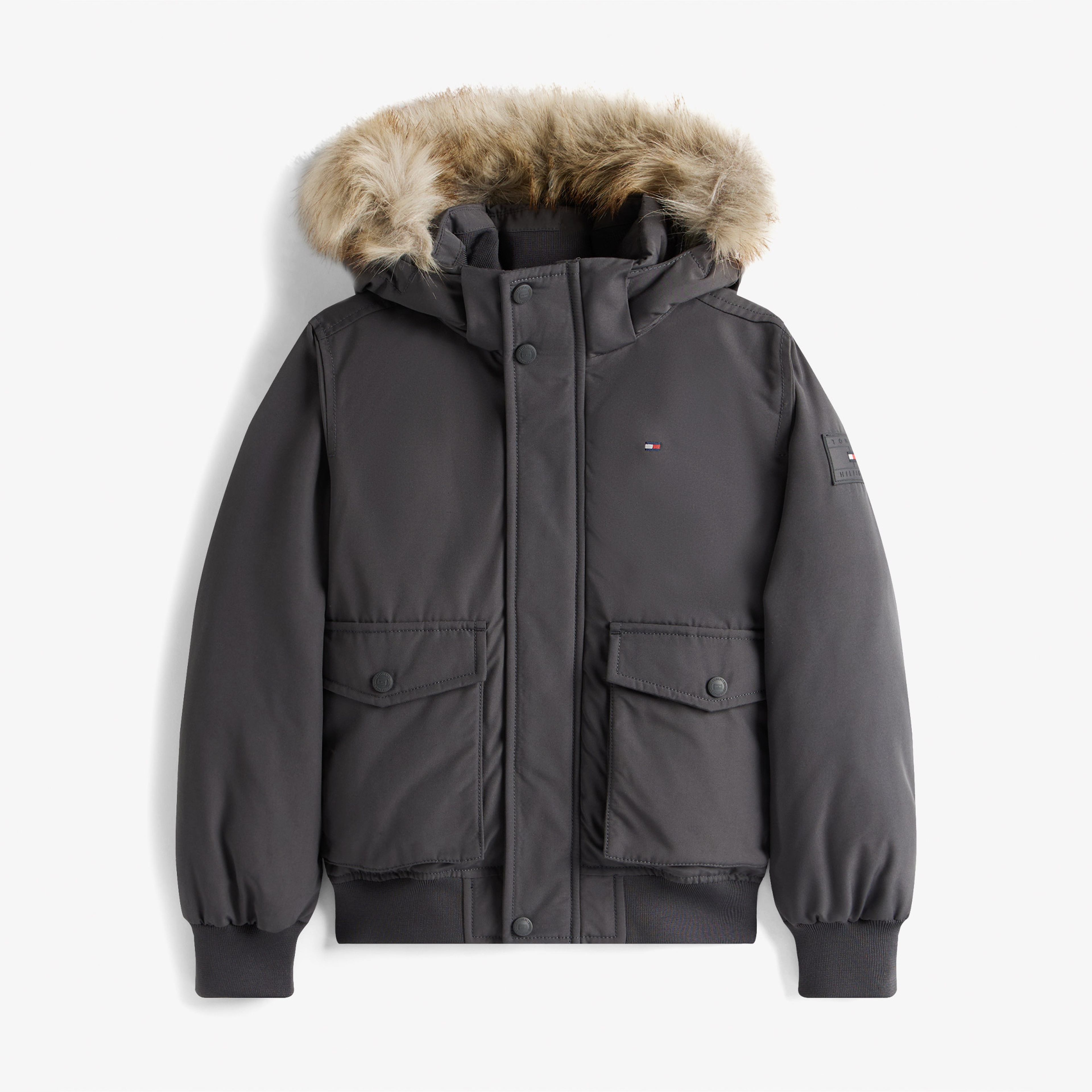 Tommy Hilfiger Fake Çocuk Bomber Gri Mont