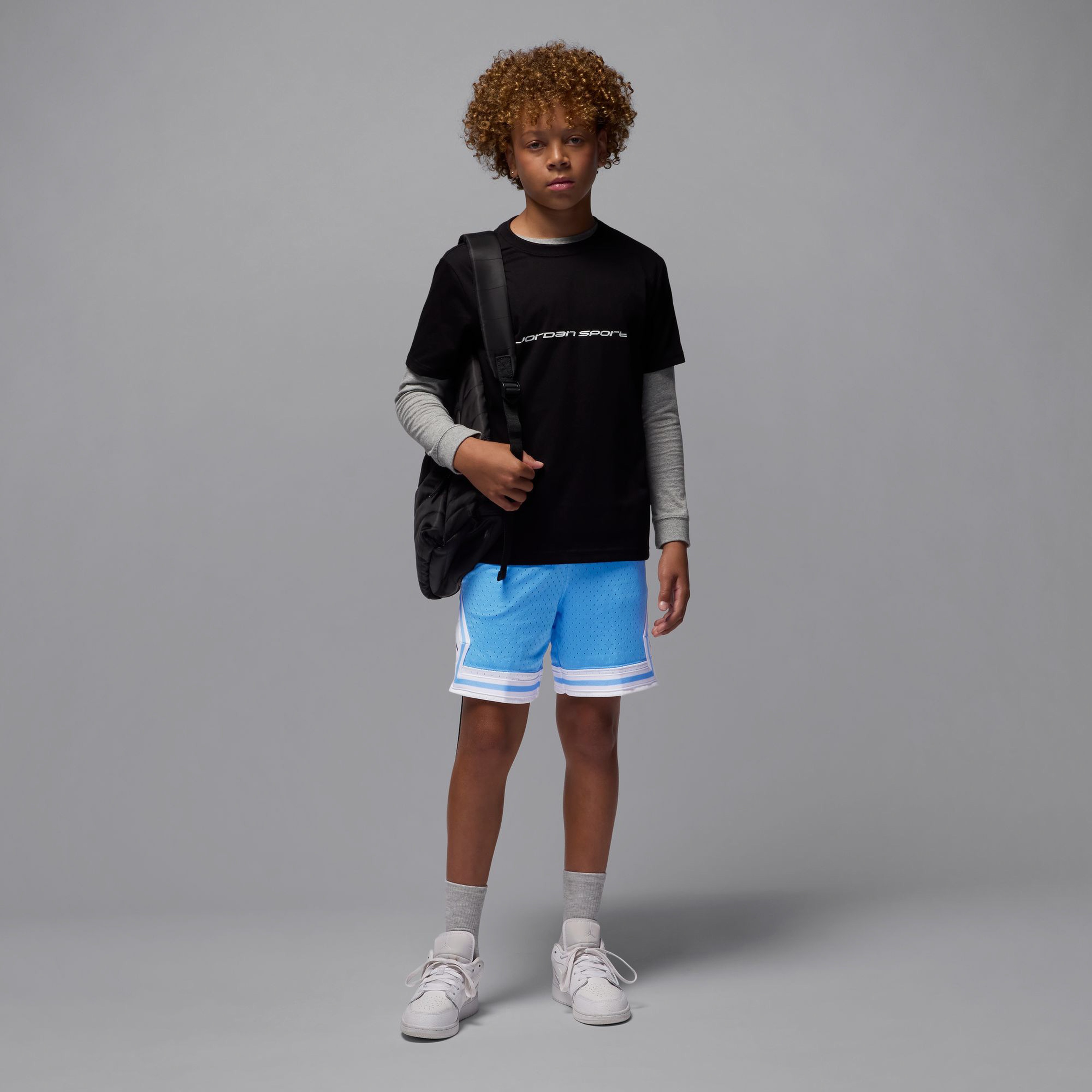 Jordan Dri-FIT Sport Diamond Çocuk Mavi Basketbol Şort