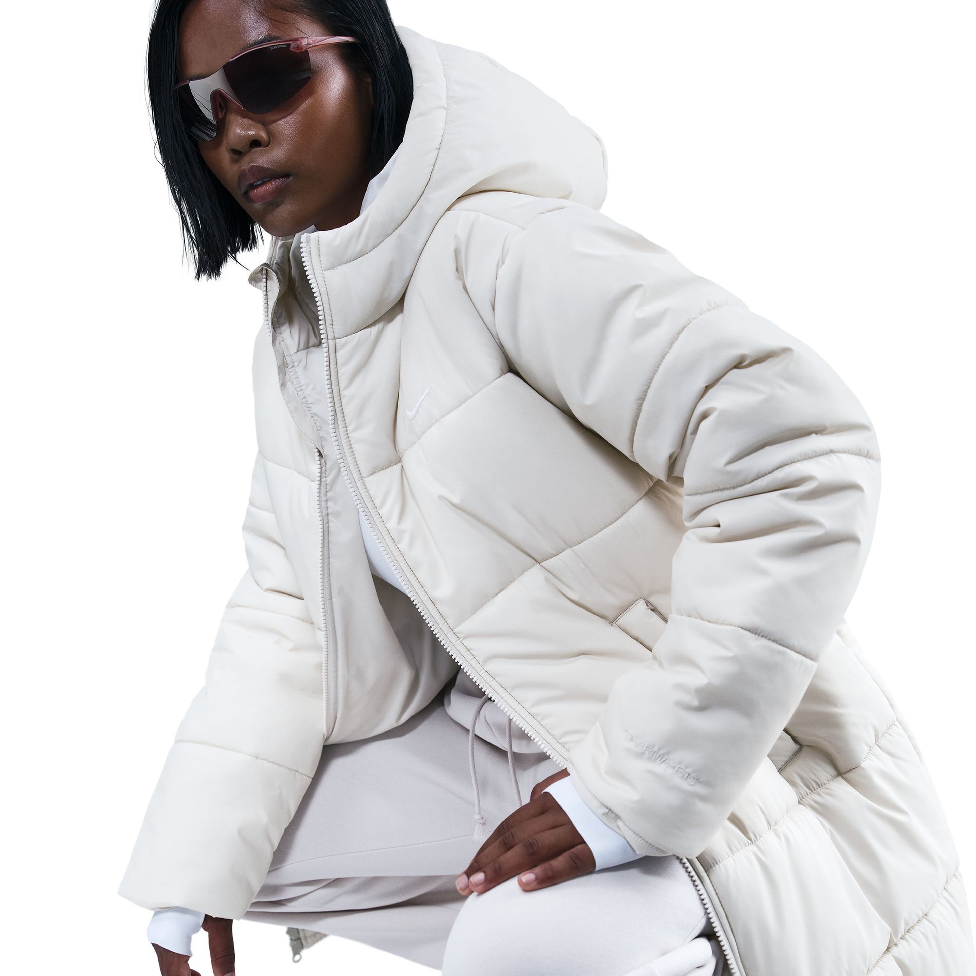 Nike Sportswear Classic Kadın Beyaz Mont