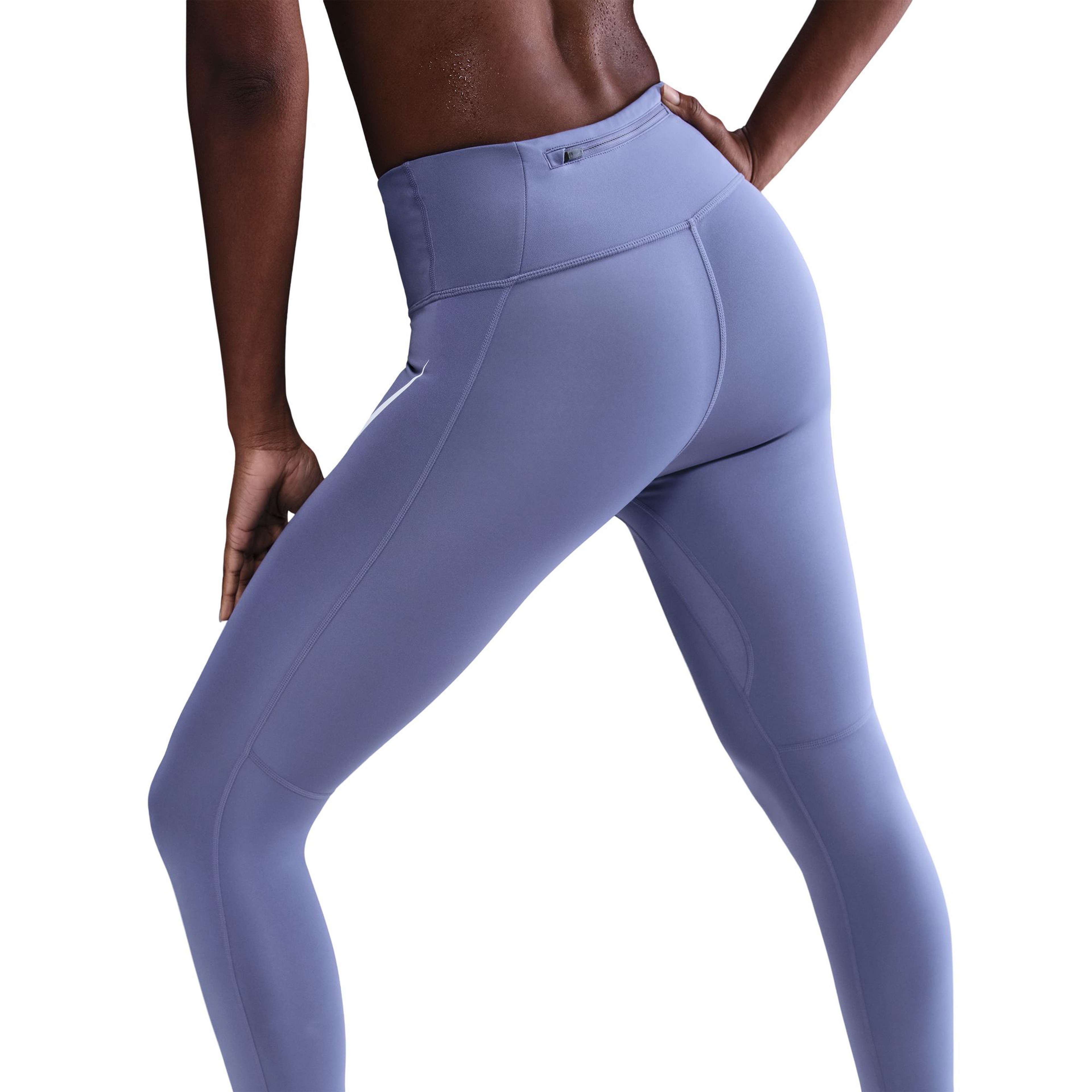 Nike Tempo Swoosh Run Kadın Mavi Koşu Taytı