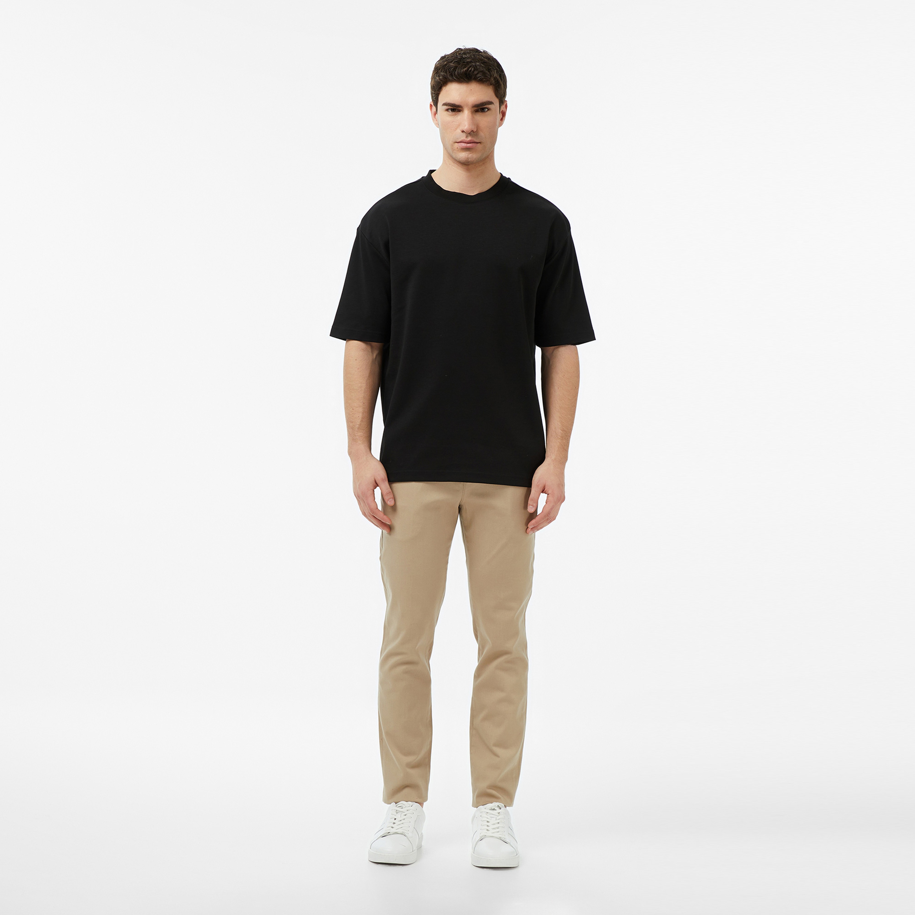 Nautica Siyah Beyaz Relax Fit T-Shirt