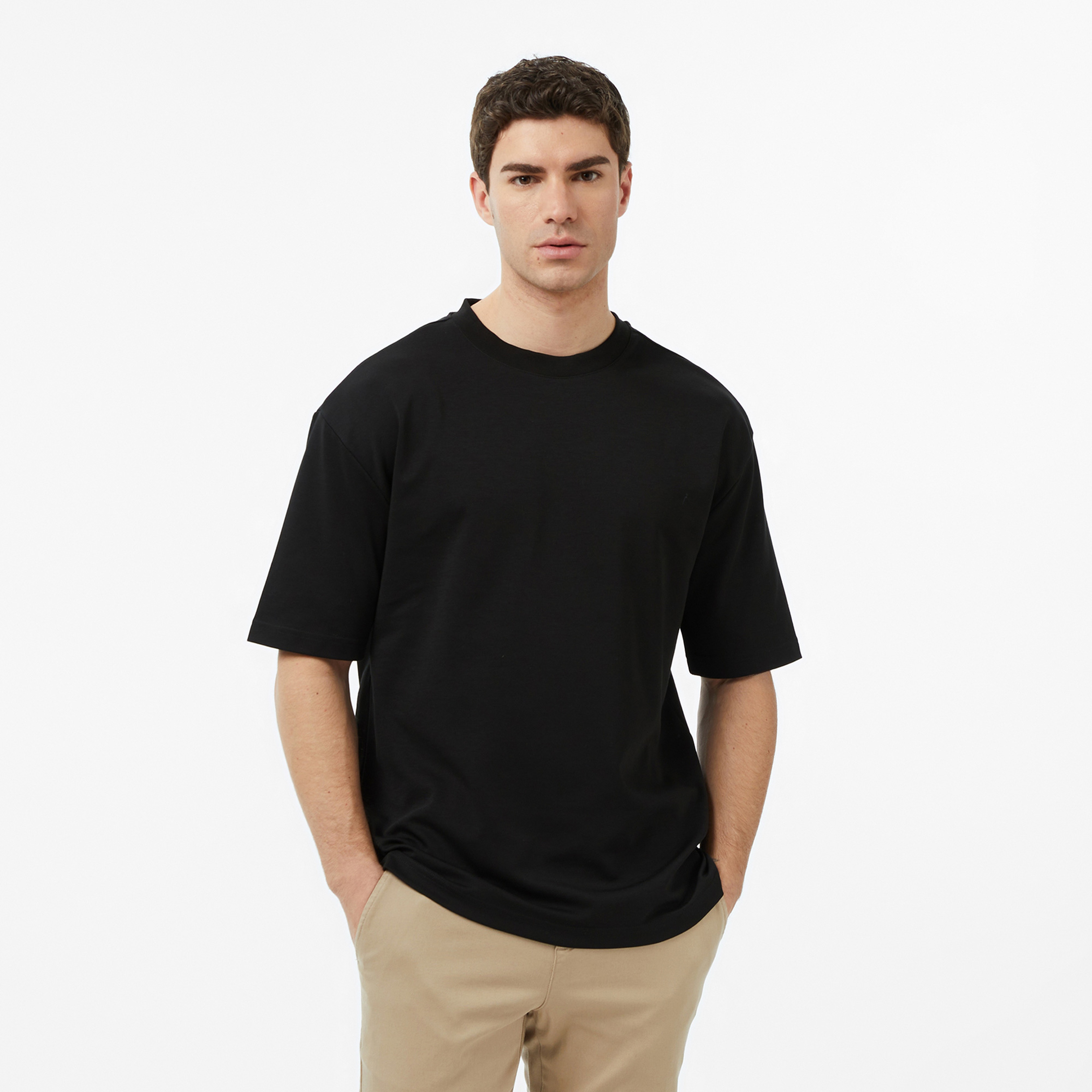 Nautica Siyah Beyaz Relax Fit T-Shirt