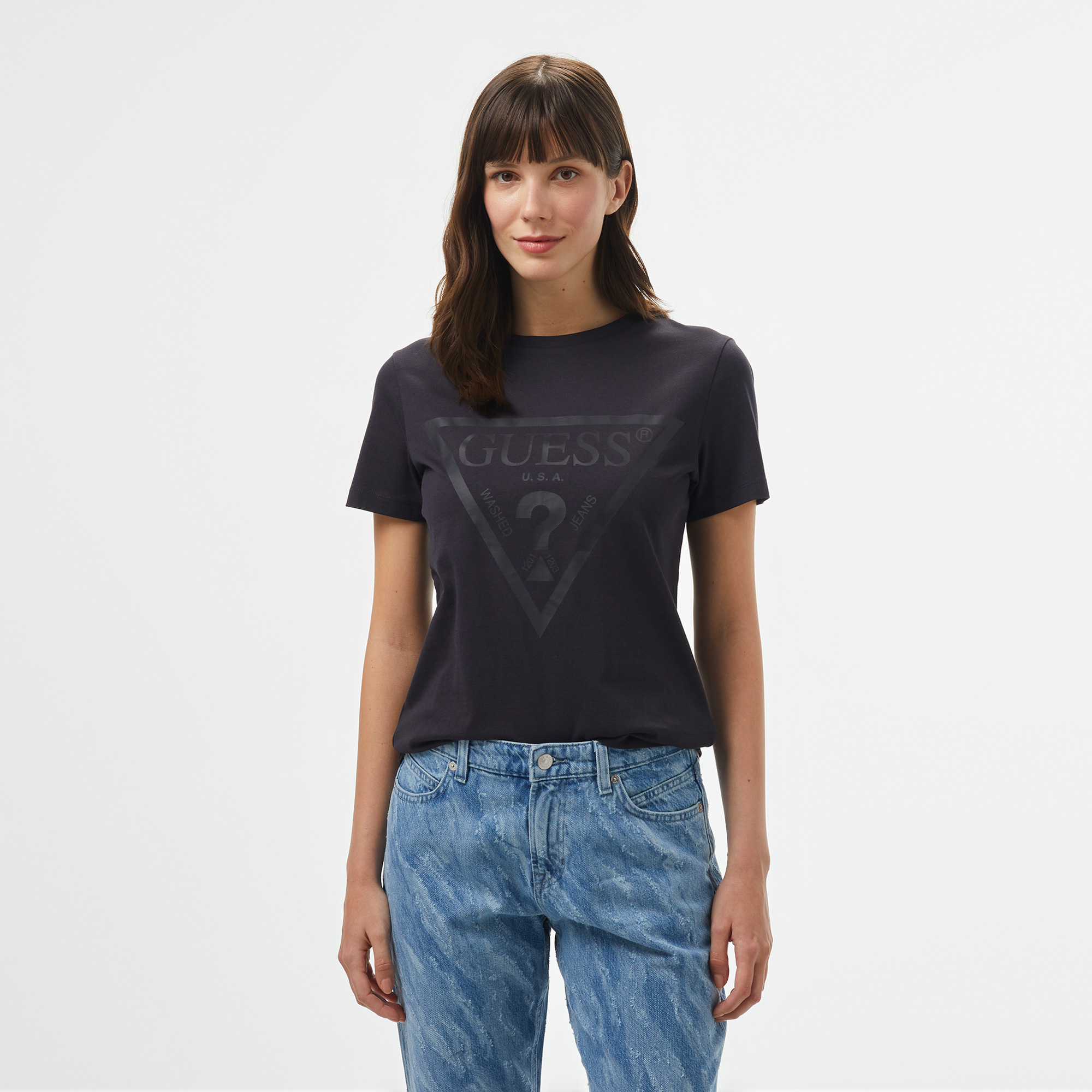 Guess Kadın Gri T-Shirt