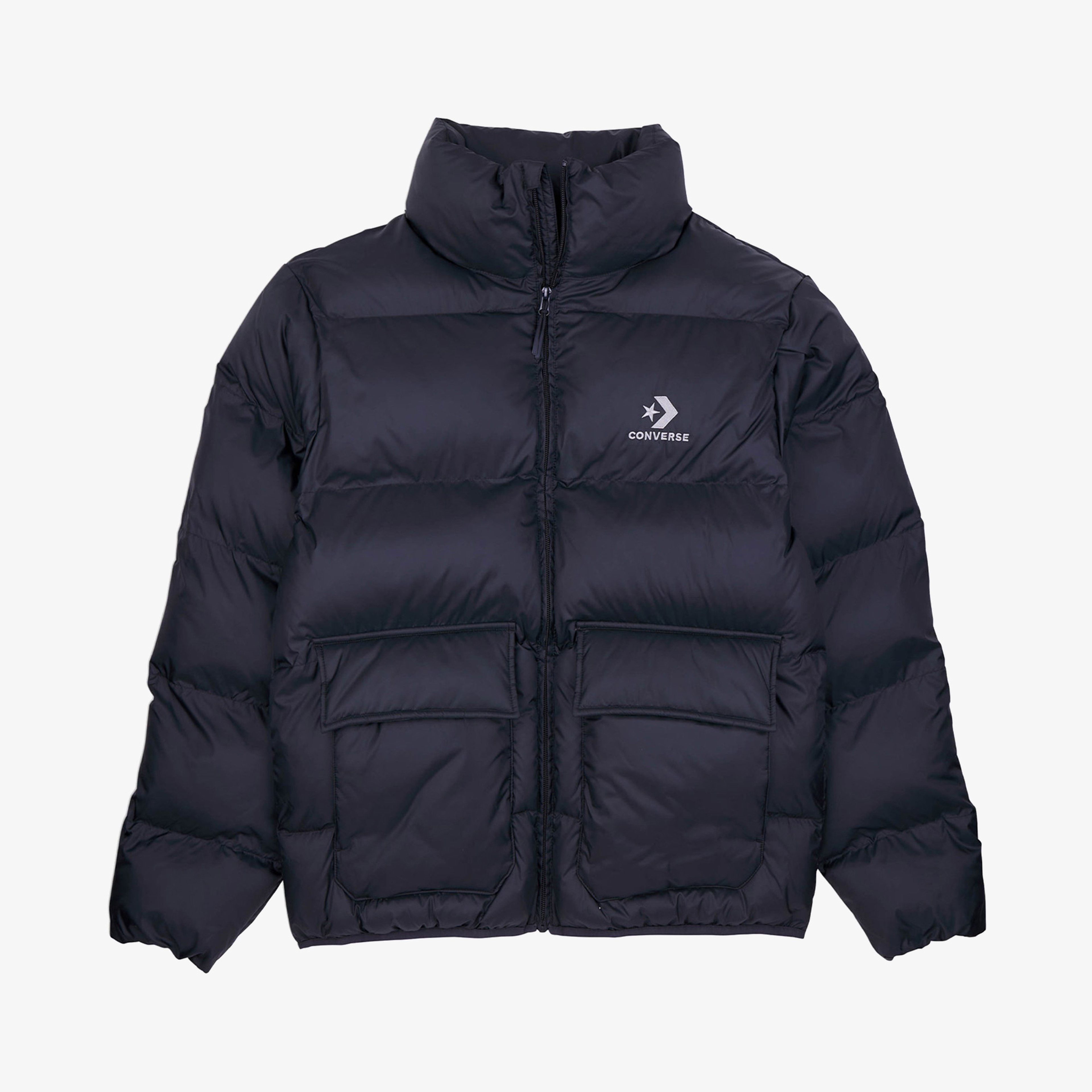 Converse Classic Erkek Dik Yaka Siyah Şişme Mont