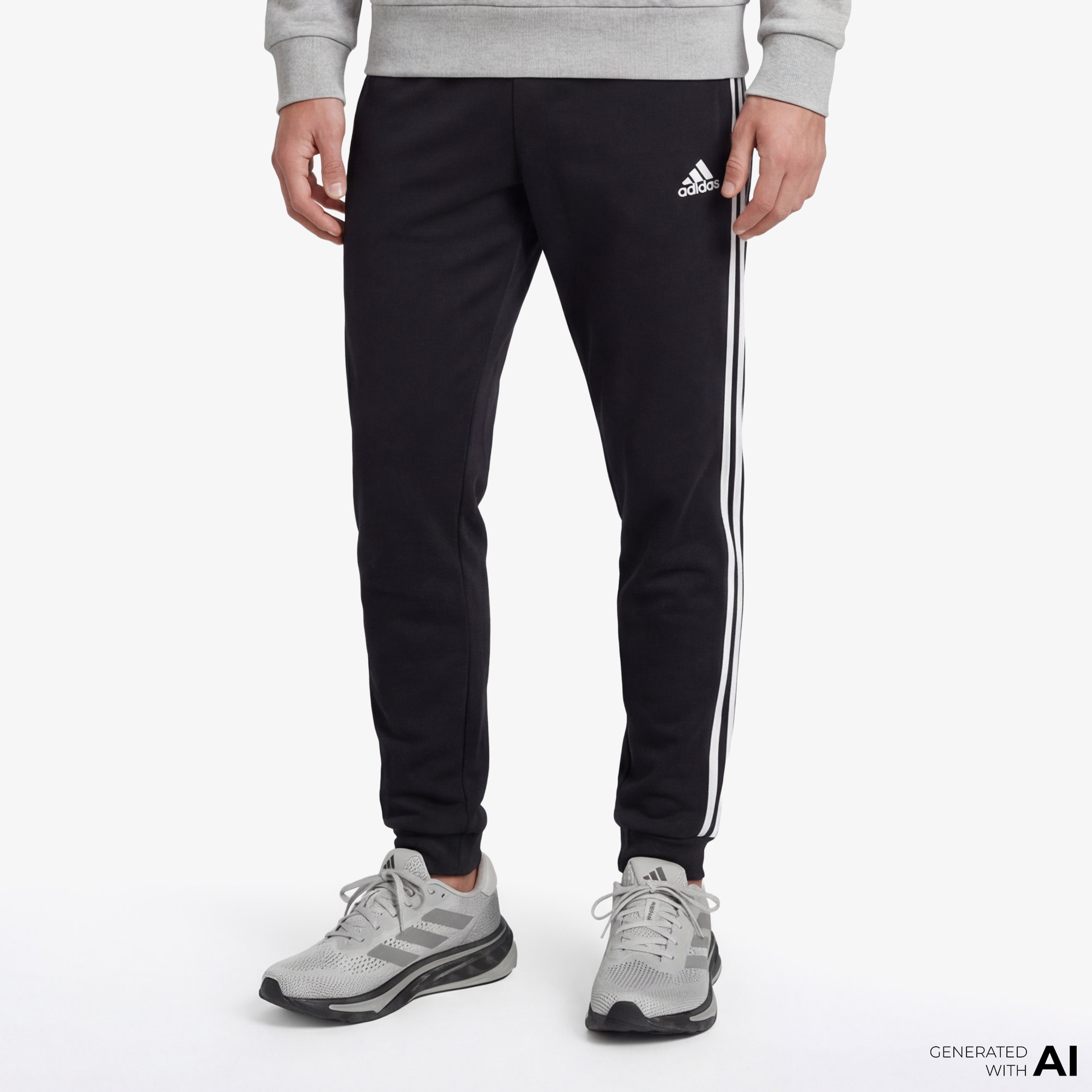 adidas Essentials Single Jersey 3-Stripes Kadın Siyah Antrenman Eşofman Altı