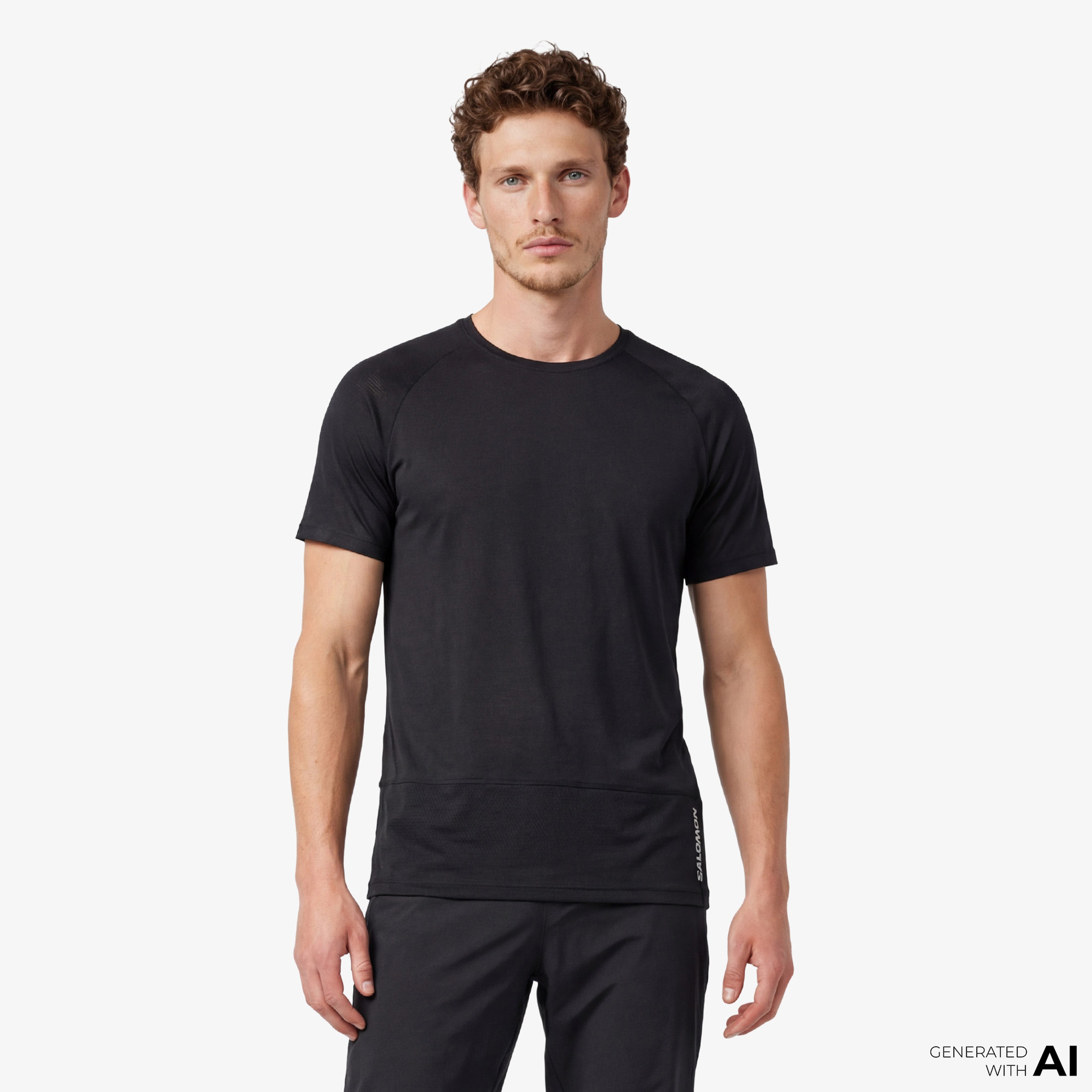 Salomon Erkek Siyah T-Shirt