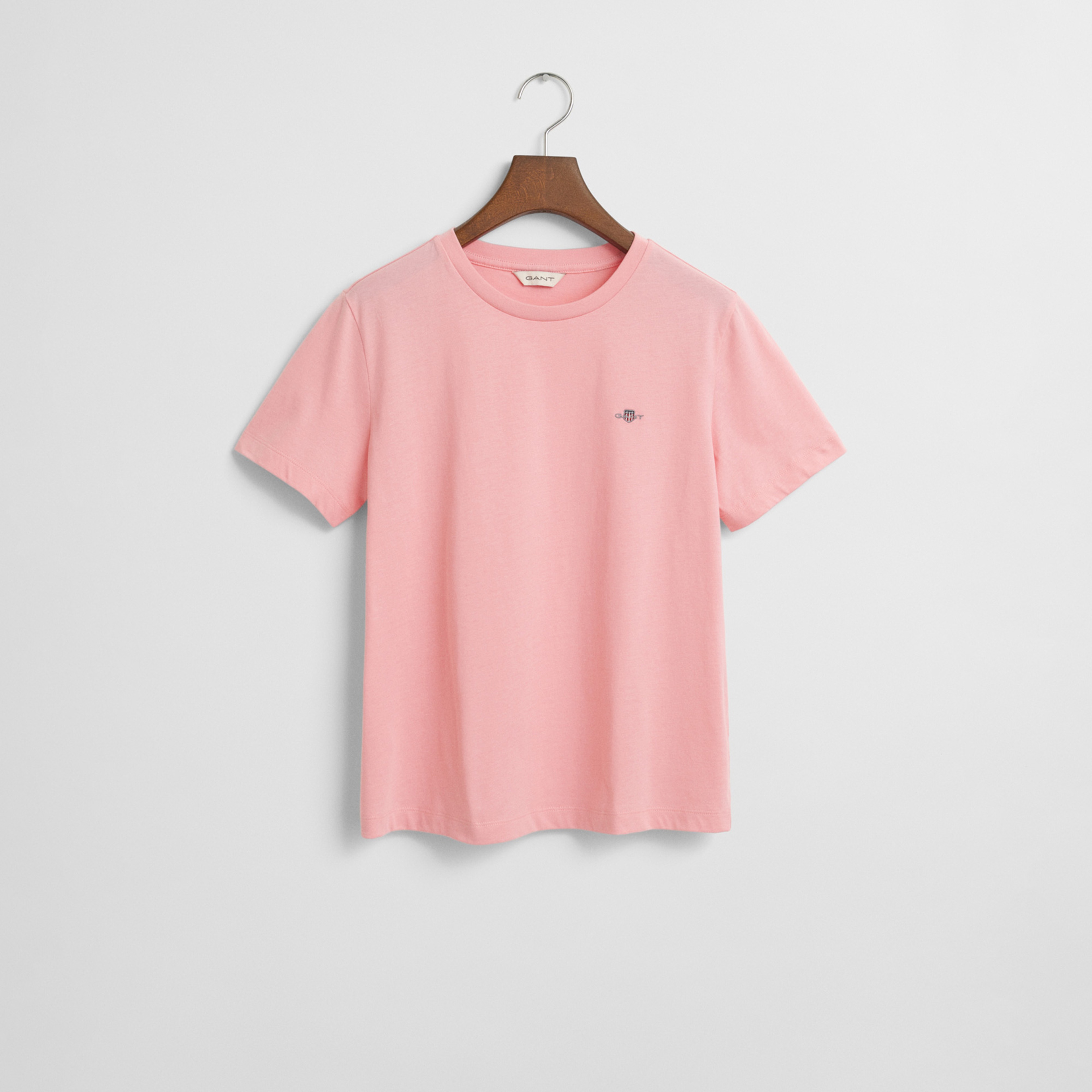 GANT Kadın Pembe Regular Fit Bisiklet Yaka T-Shirt