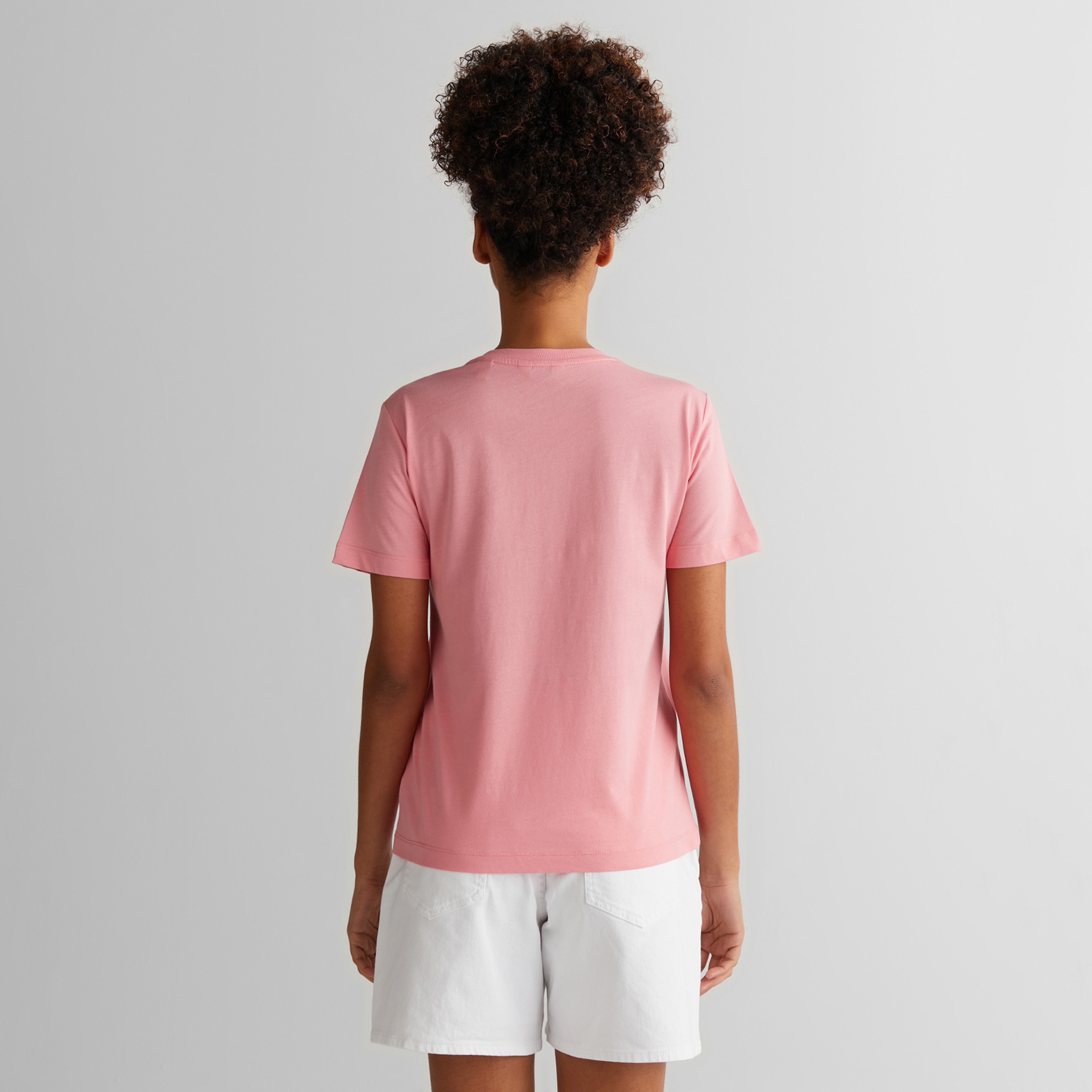 GANT Kadın Pembe Regular Fit Bisiklet Yaka T-Shirt
