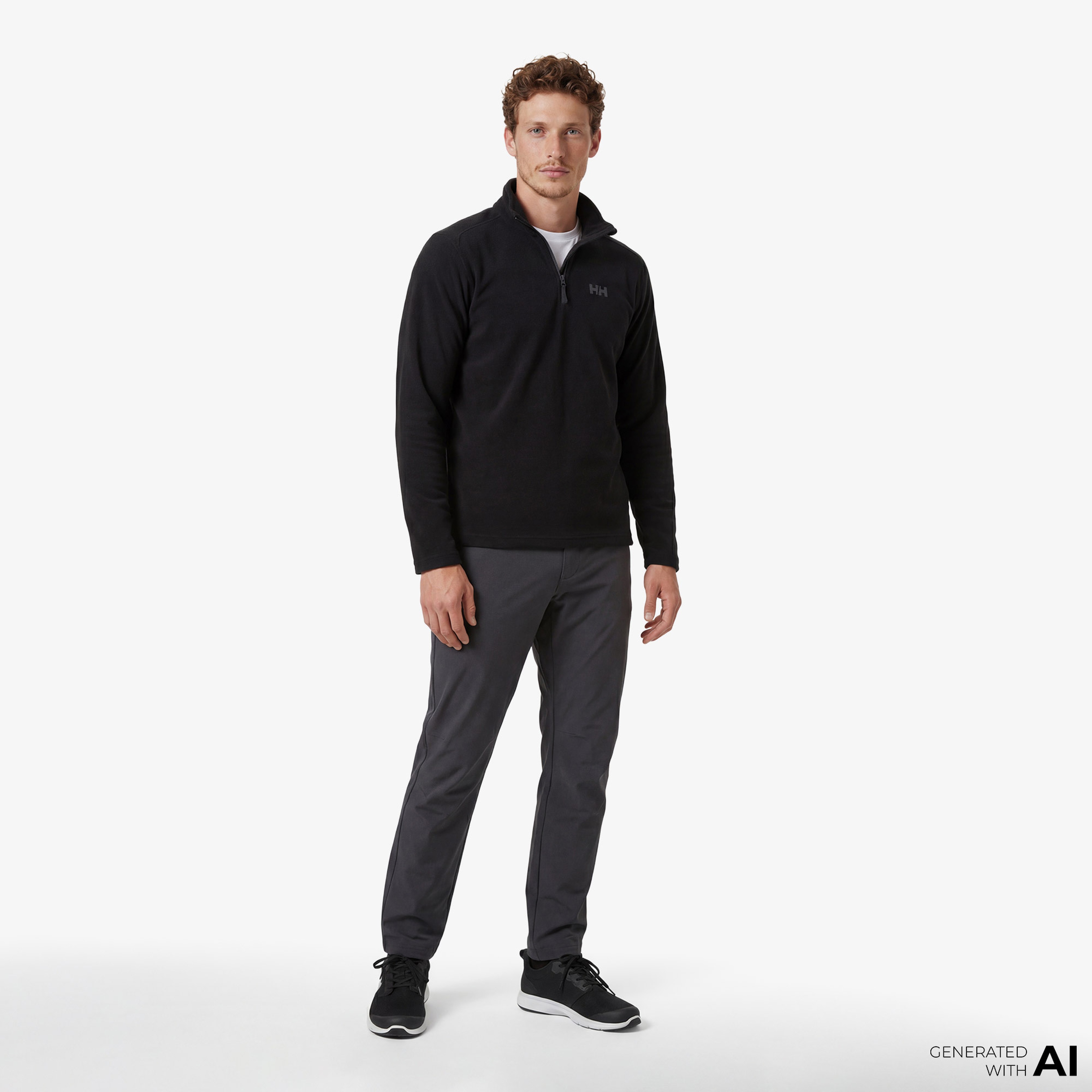 Helly Hansen Light Half Zip Erkek Siyah Outdoor Polar