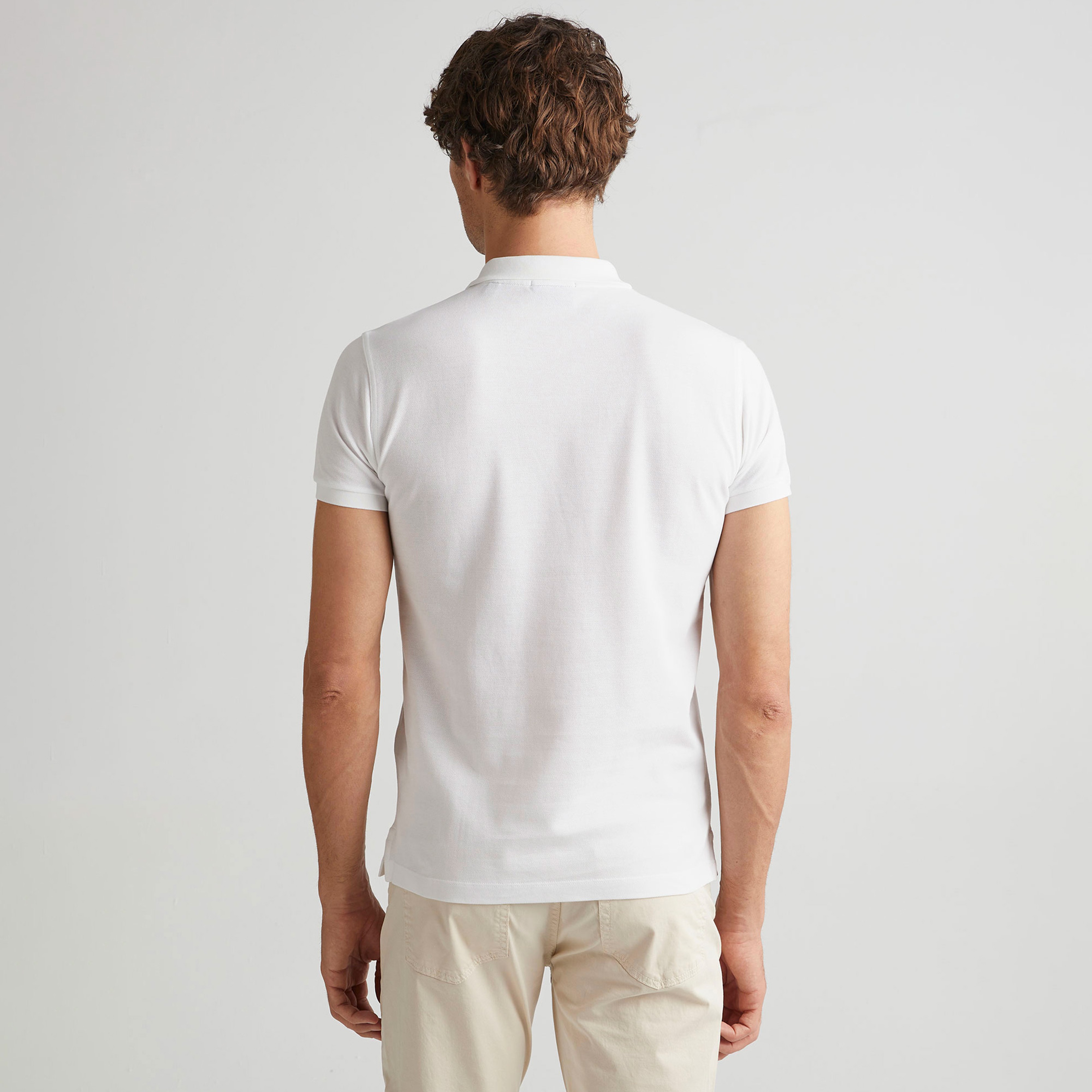 GANT Erkek Beyaz Slim Fit Polo