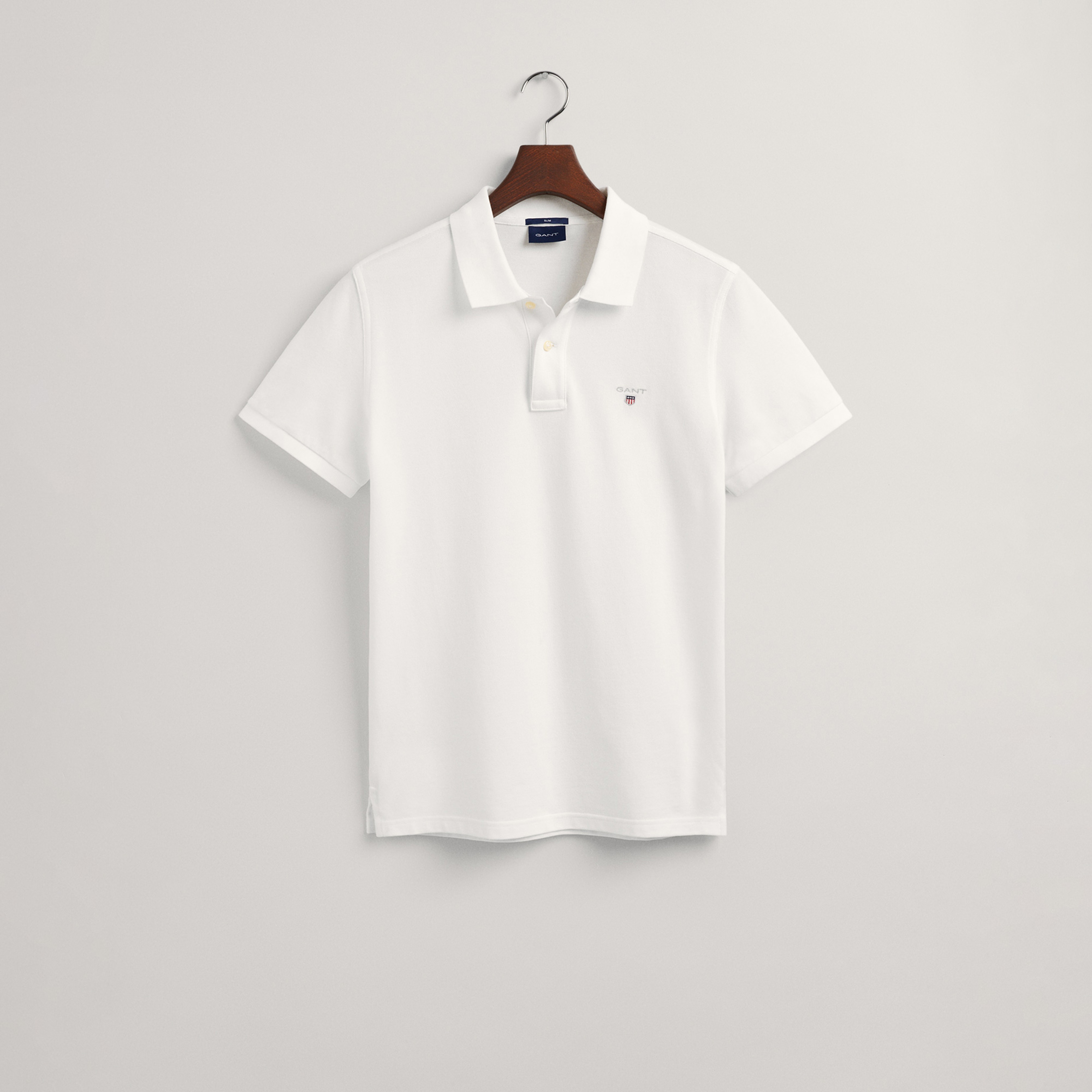 GANT Erkek Beyaz Slim Fit Polo