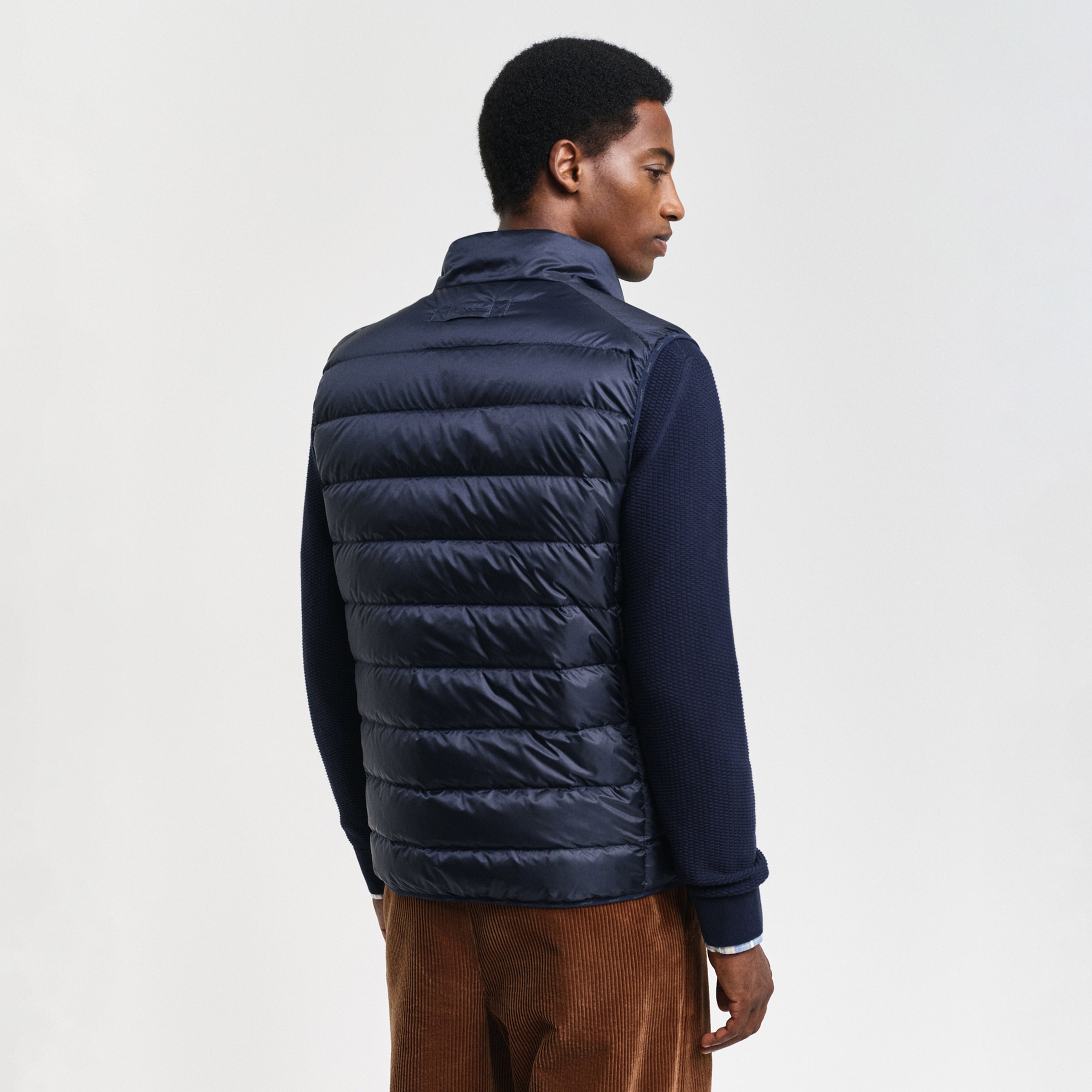 GANT Erkek Lacivert Regular Fit Dik Yaka Kapitone Yelek