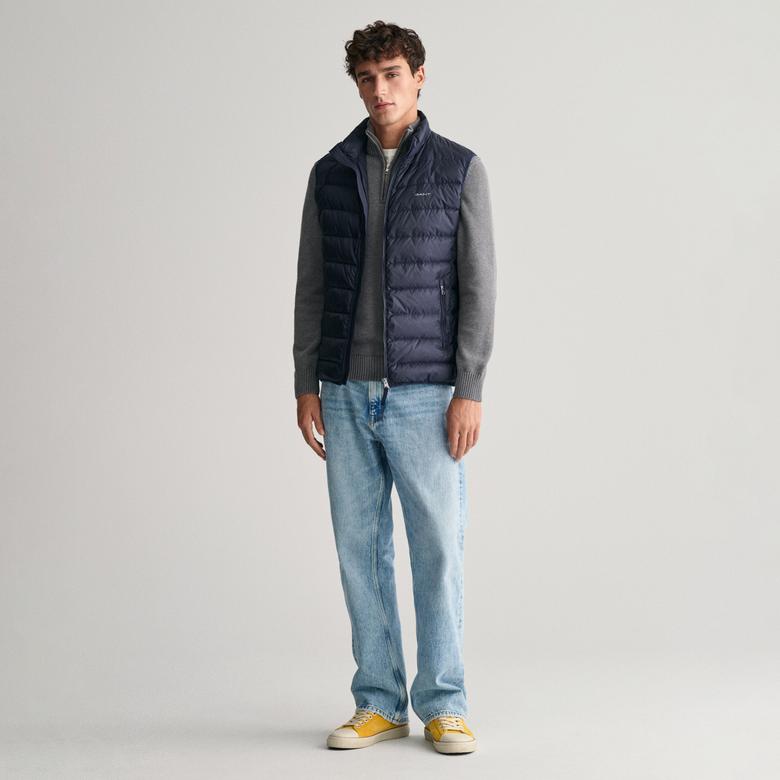 GANT Erkek Lacivert Regular Fit Dik Yaka Kapitone Yelek