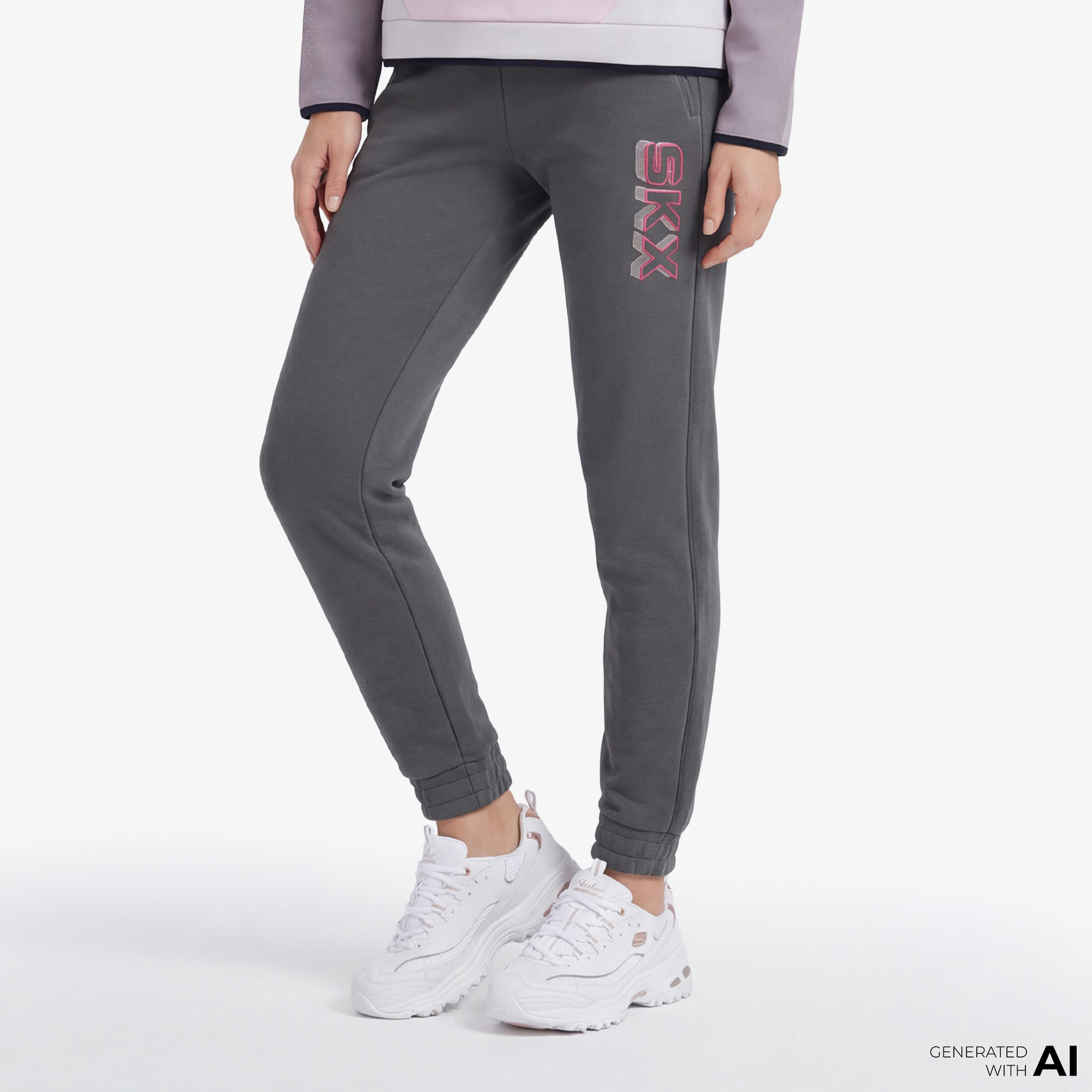 Skechers Lw Fleece Jogger Kadın Gri Günlük Eşofman Altı