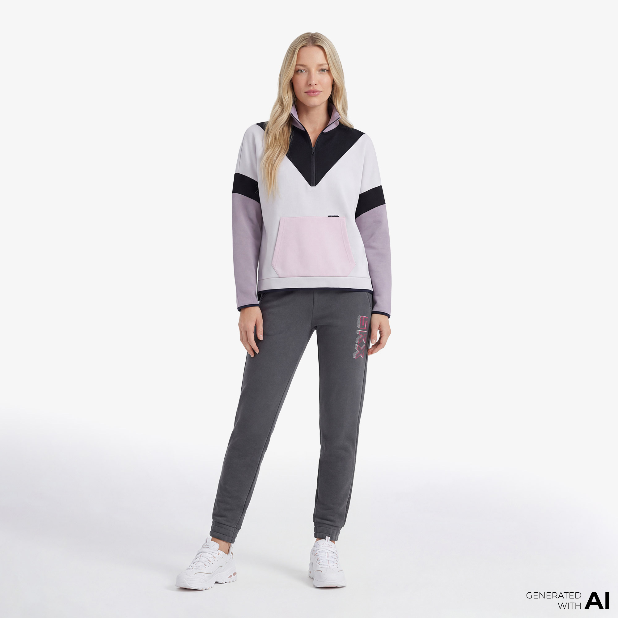 Skechers Lw Fleece Jogger Kadın Gri Günlük Eşofman Altı