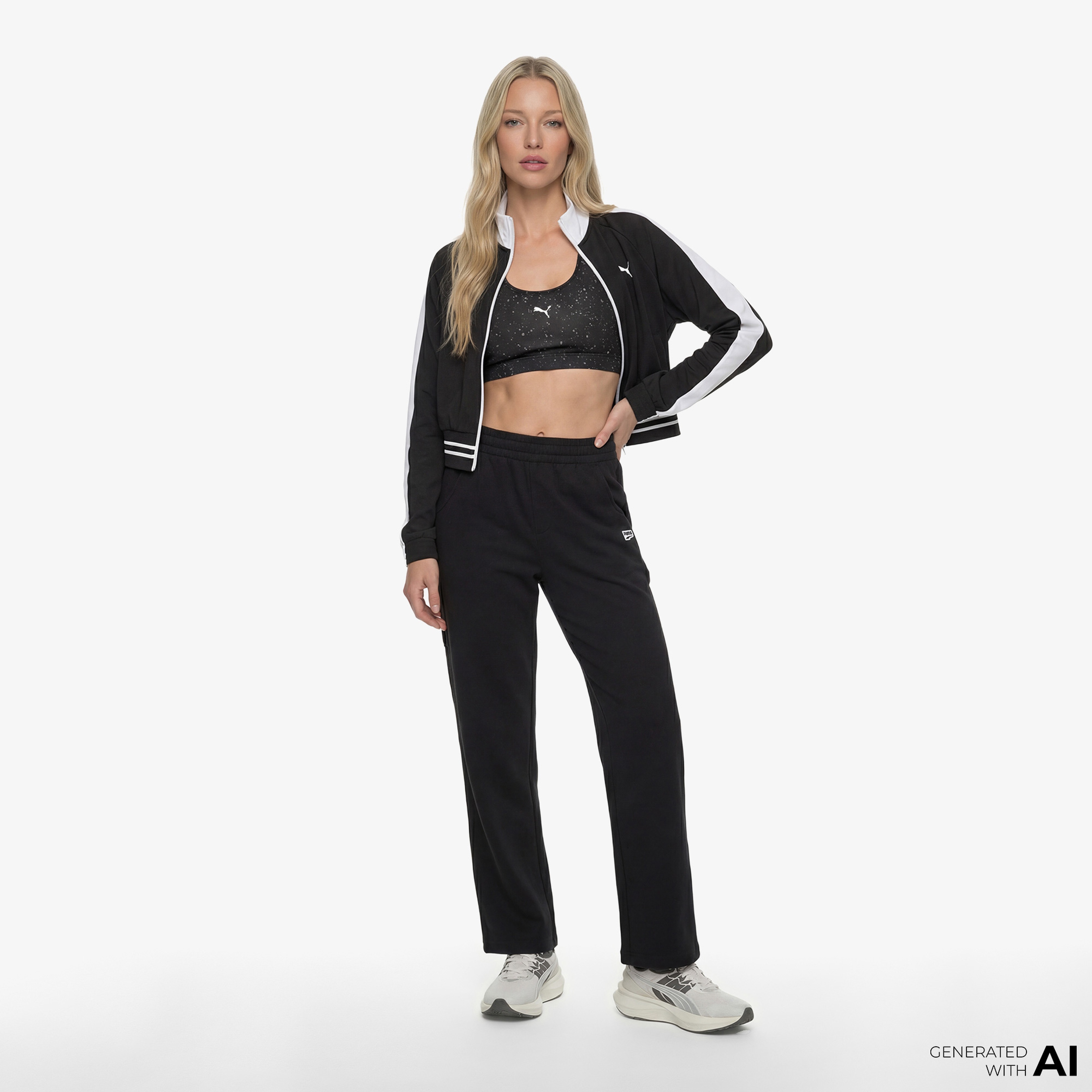 Puma Downtown Straight Kadın Siyah Pantolon