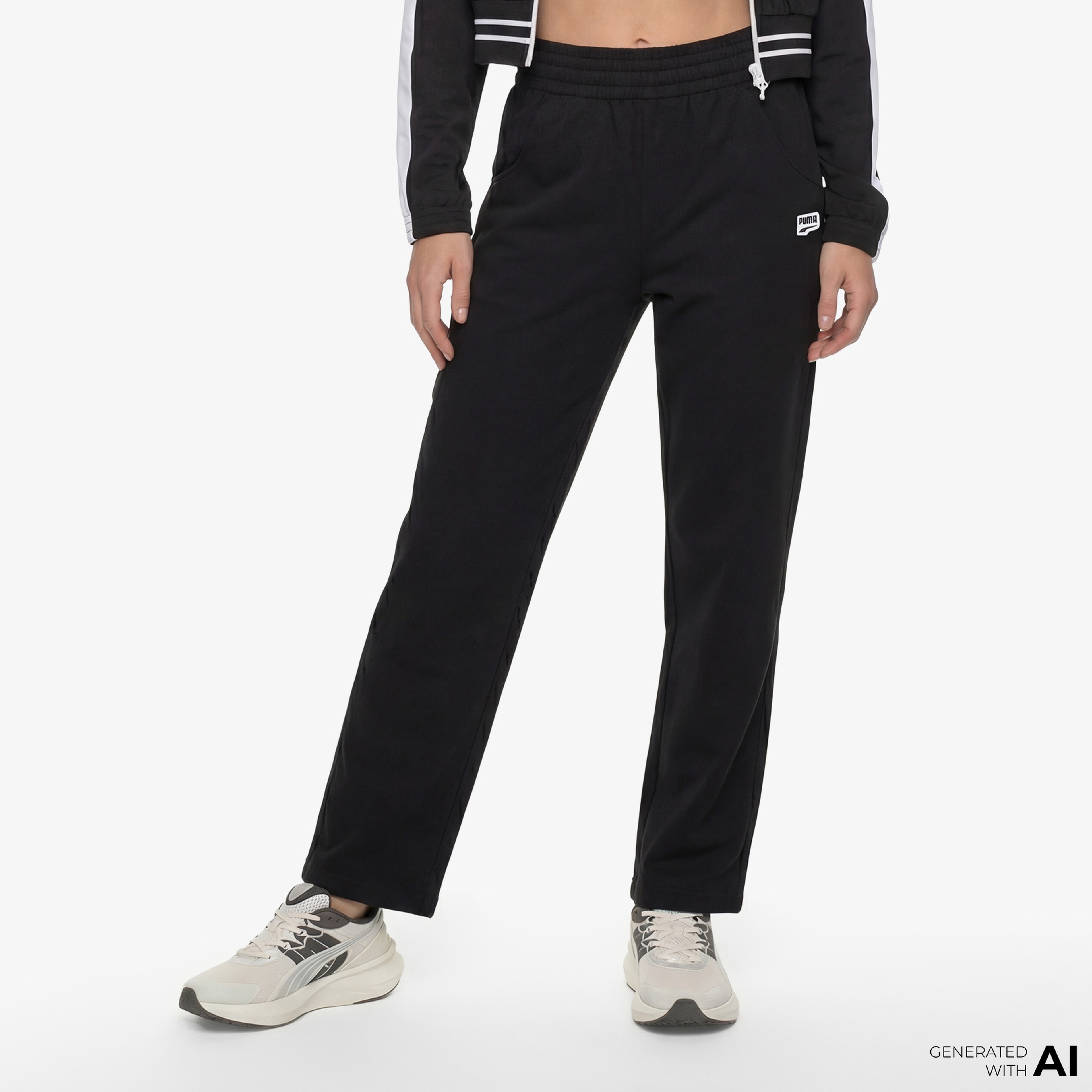 Puma Downtown Straight Kadın Siyah Pantolon