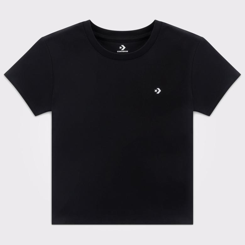 Converse Slim Fit Kadın Siyah T-Shirt