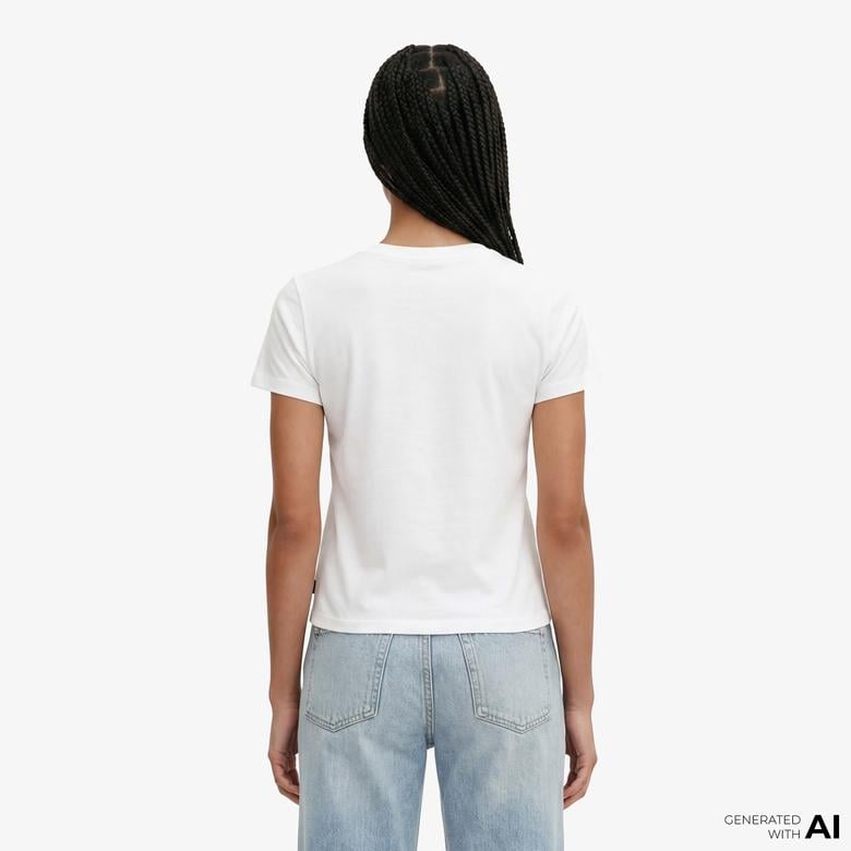 Converse Slim Fit Kadın Beyaz T-Shirt