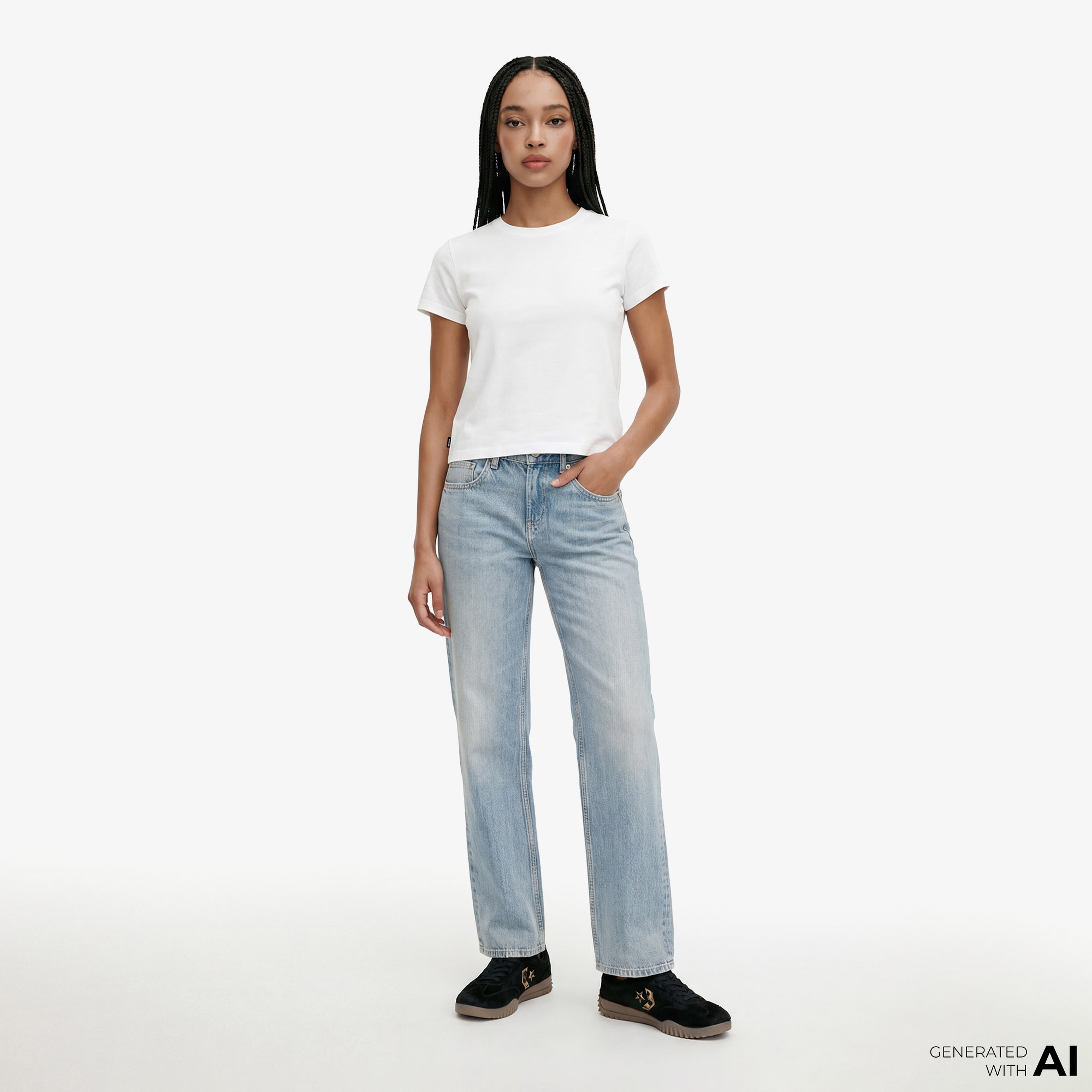 Converse Slim Fit Kadın Beyaz T-Shirt