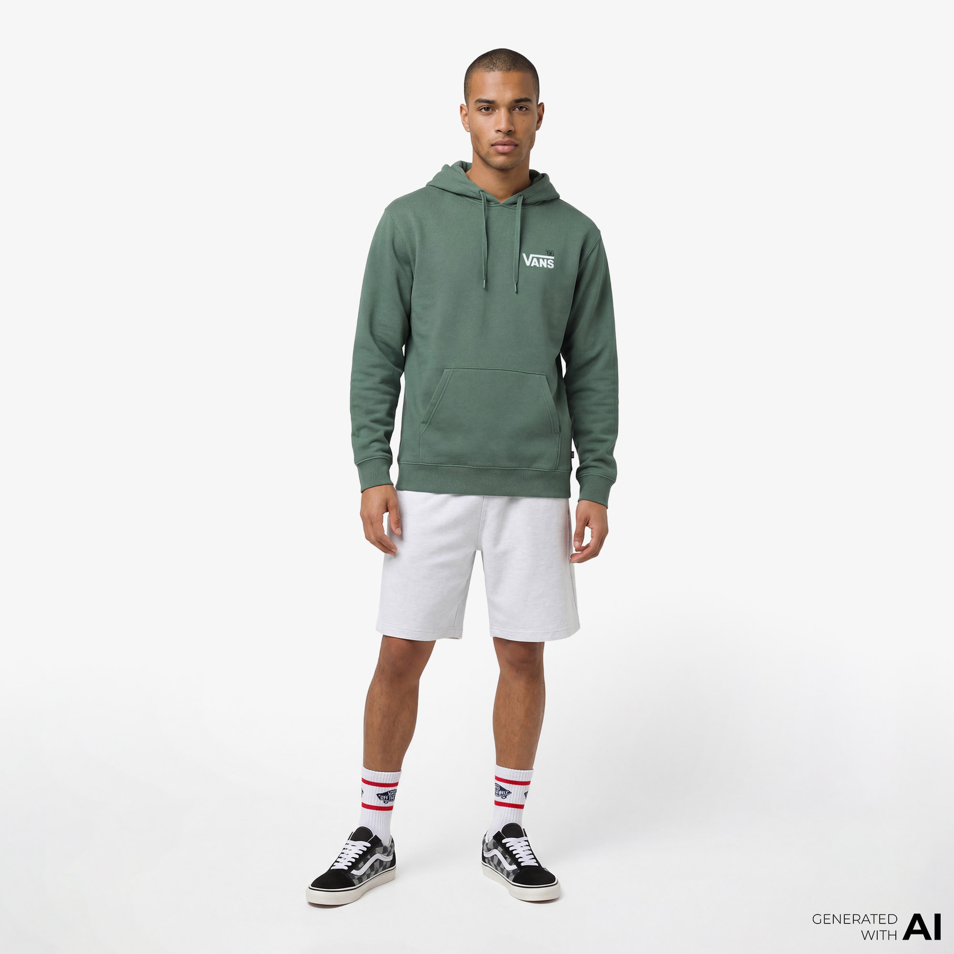 Vans Posted Loose Pullover Erkek Yeşil Sweatshirt