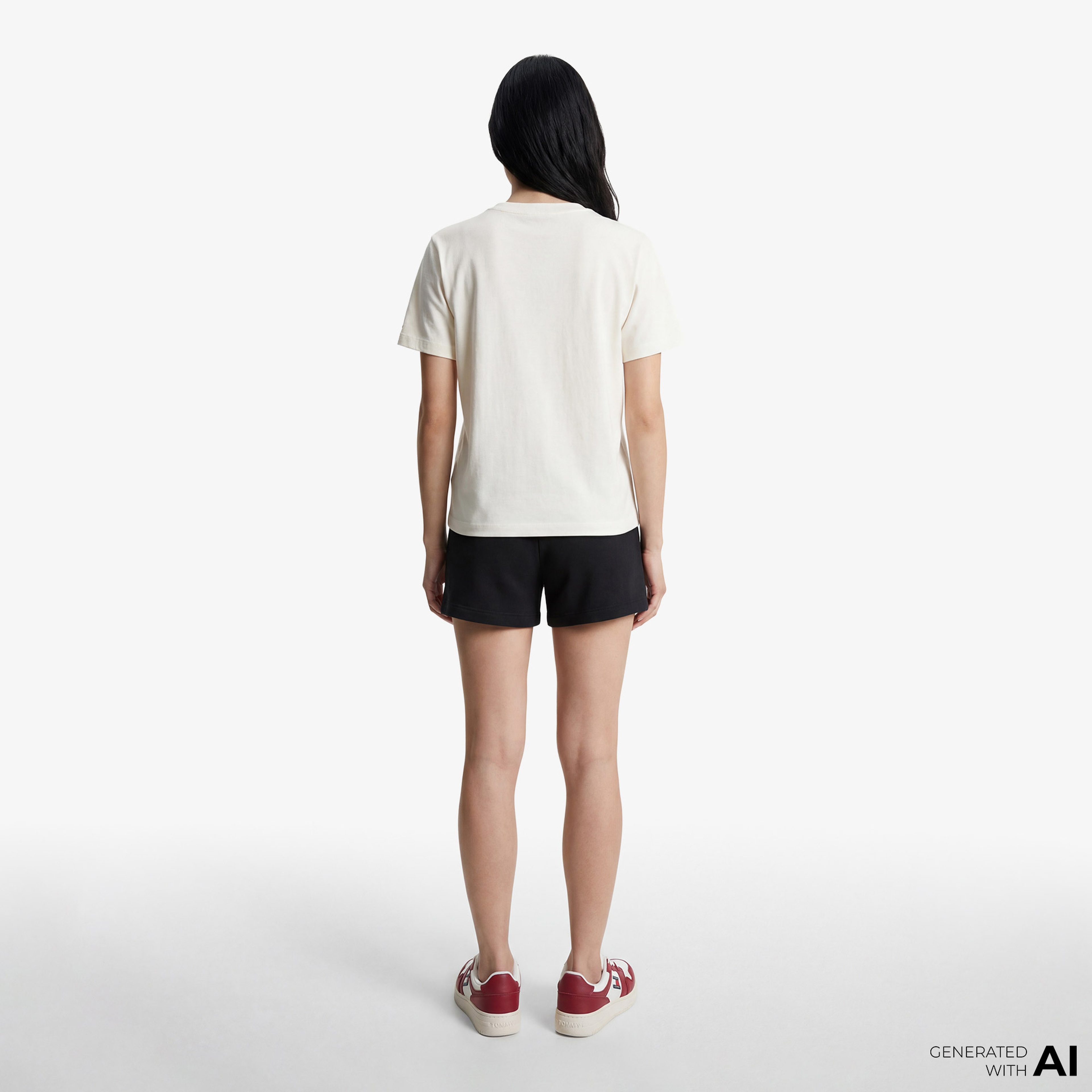 Tommy Jeans Script Kadın Siyah Şort