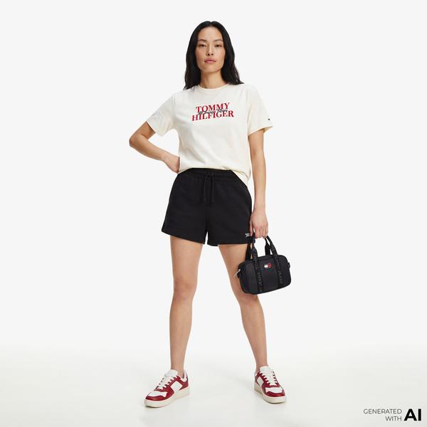 Tommy Jeans Script Kadın Siyah Şort