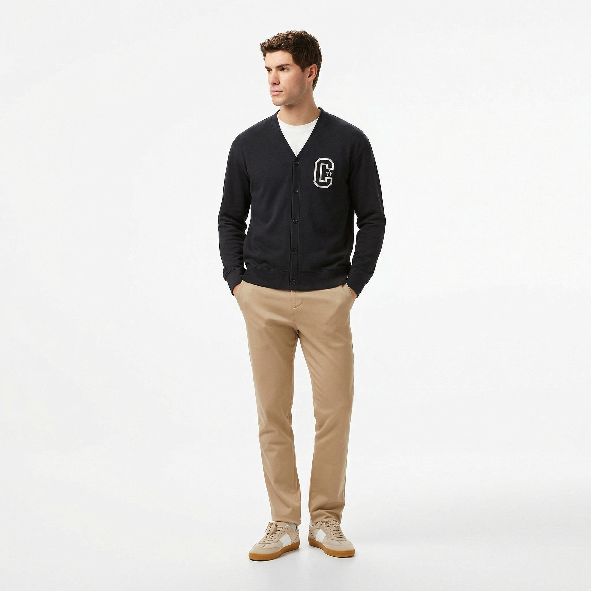 Converse Retro Cardigan Erkek Siyah Hırka