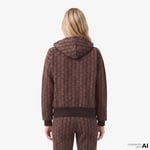 Lacoste Kadın Regular Fit Kapüşonlu Monogram Kahverengi Sweatshirt