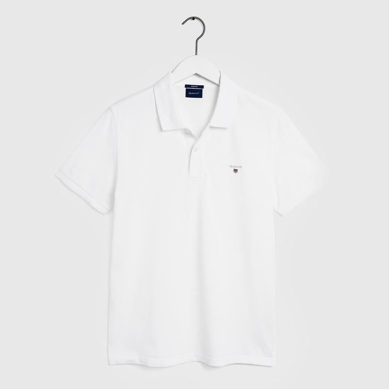 GANT Erkek Beyaz Regular Fit Polo