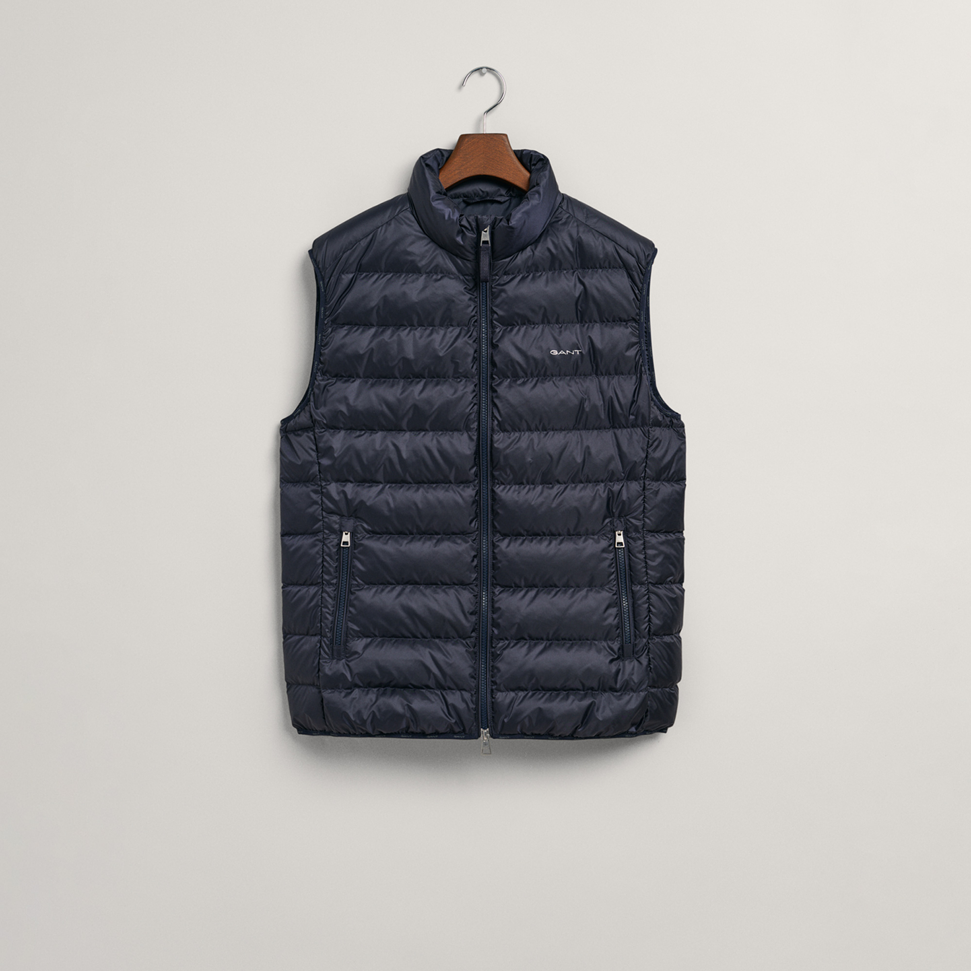 GANT Erkek Lacivert Regular Fit Dik Yaka Kapitone Yelek