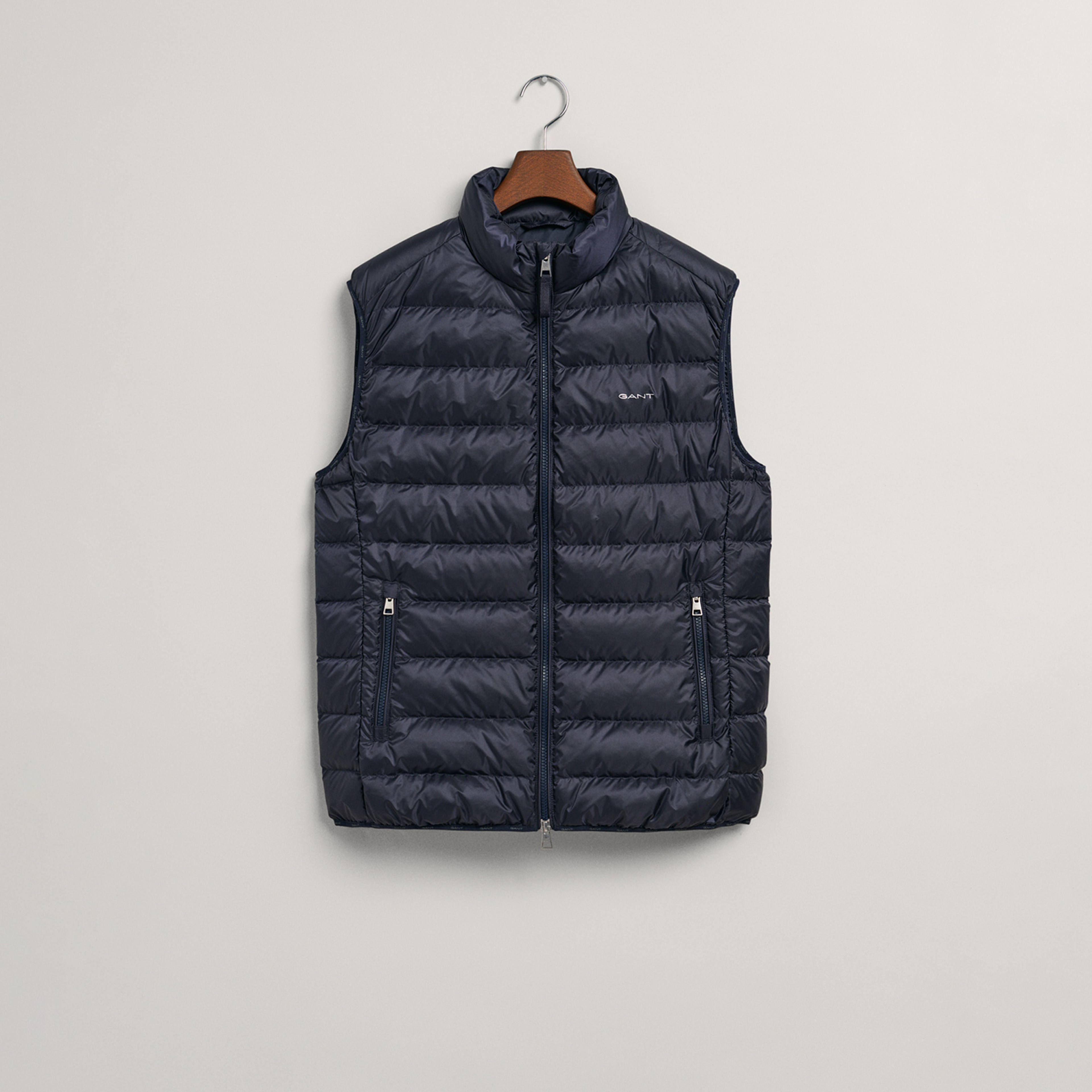 GANT Erkek Lacivert Regular Fit Dik Yaka Kapitone Yelek