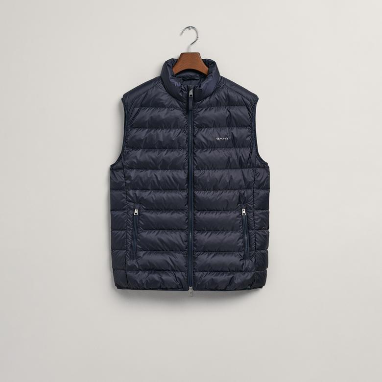 GANT Erkek Lacivert Regular Fit Dik Yaka Kapitone Yelek