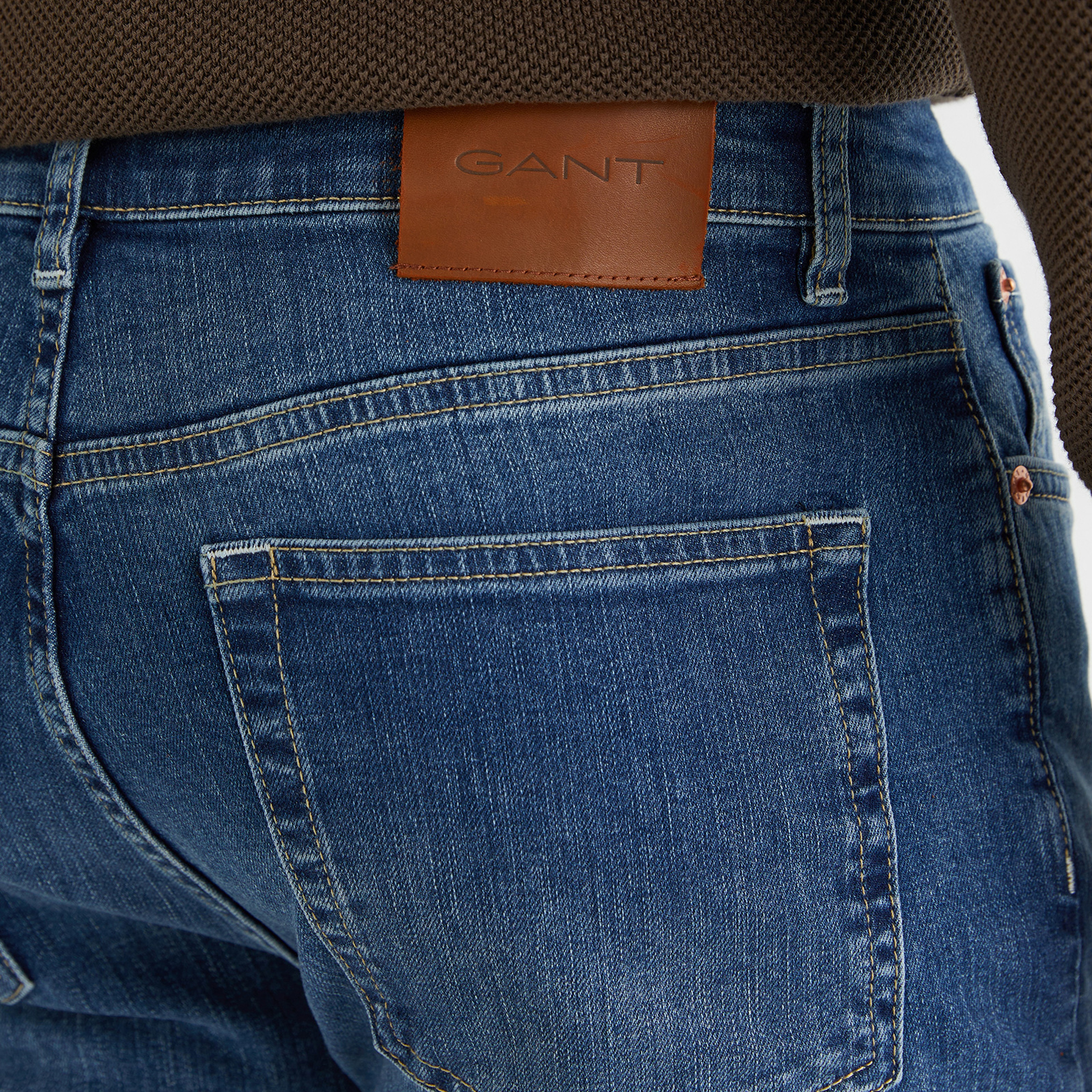 GANT Erkek Mavi Extra Slim Fit Jean