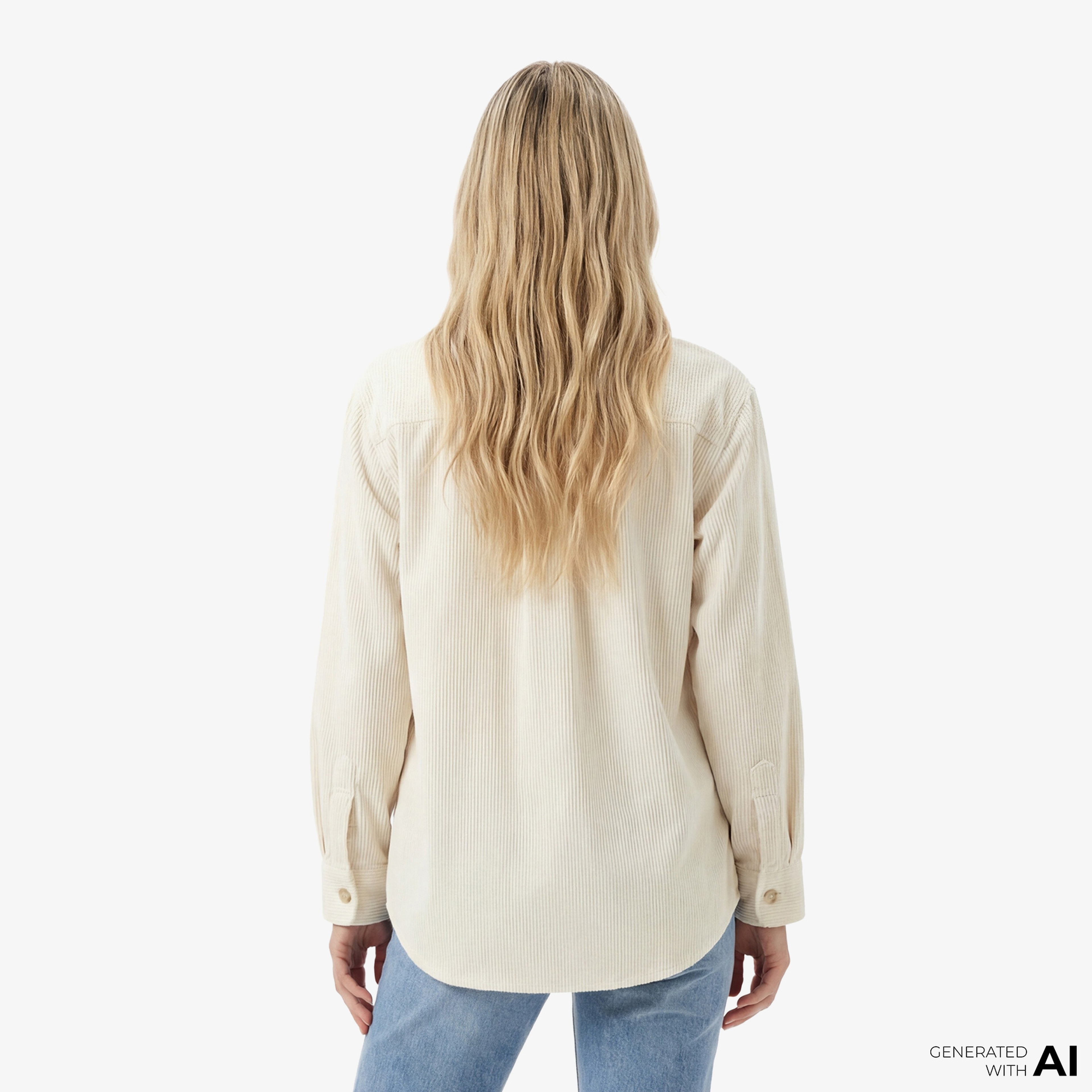 GANT Kadın Krem Relaxed Fit Klasik Yaka Gömlek